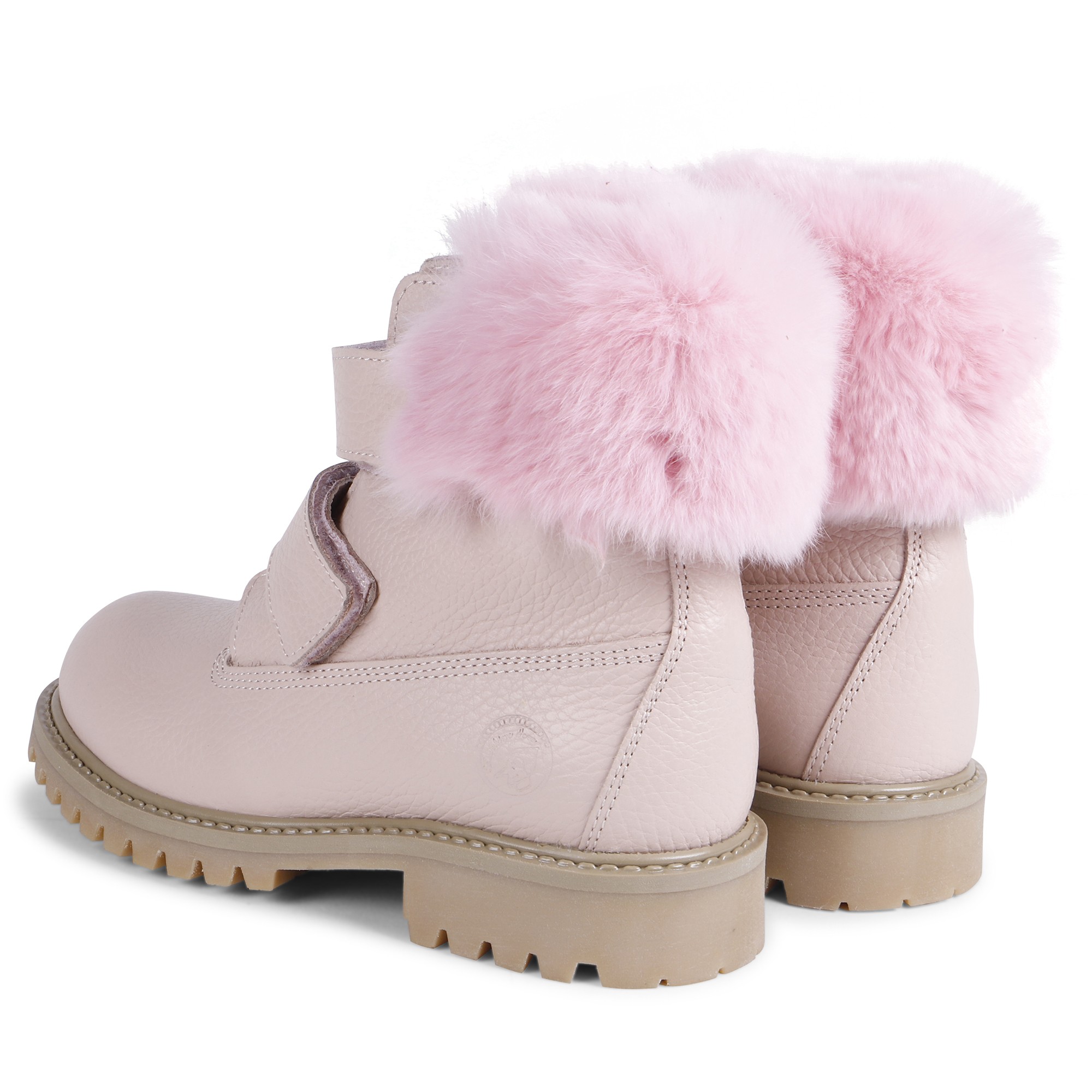 Pink Boots Shoes with Fur Trim made for 18/" American Girl Doll Clothes