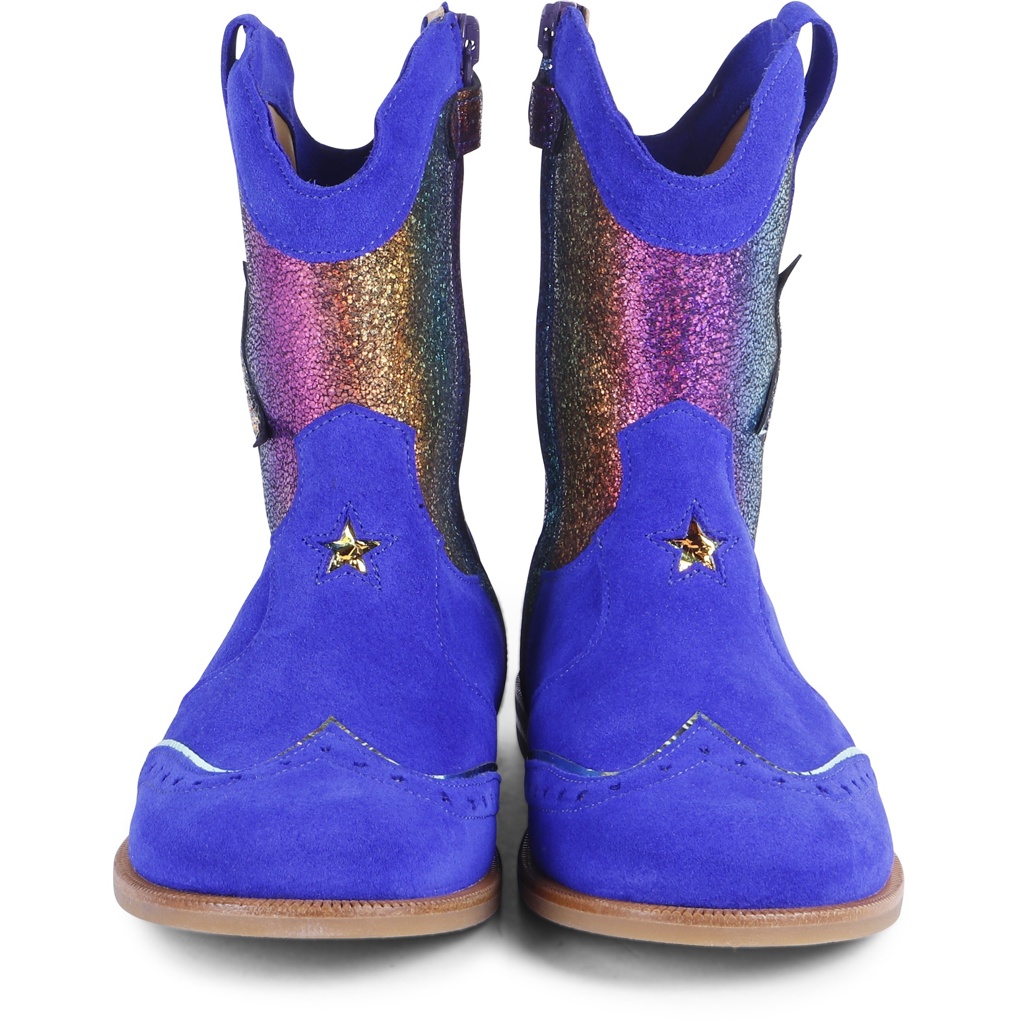 Zecchino d'Oro Girls Glitter Star Cowboy Boots in Blue