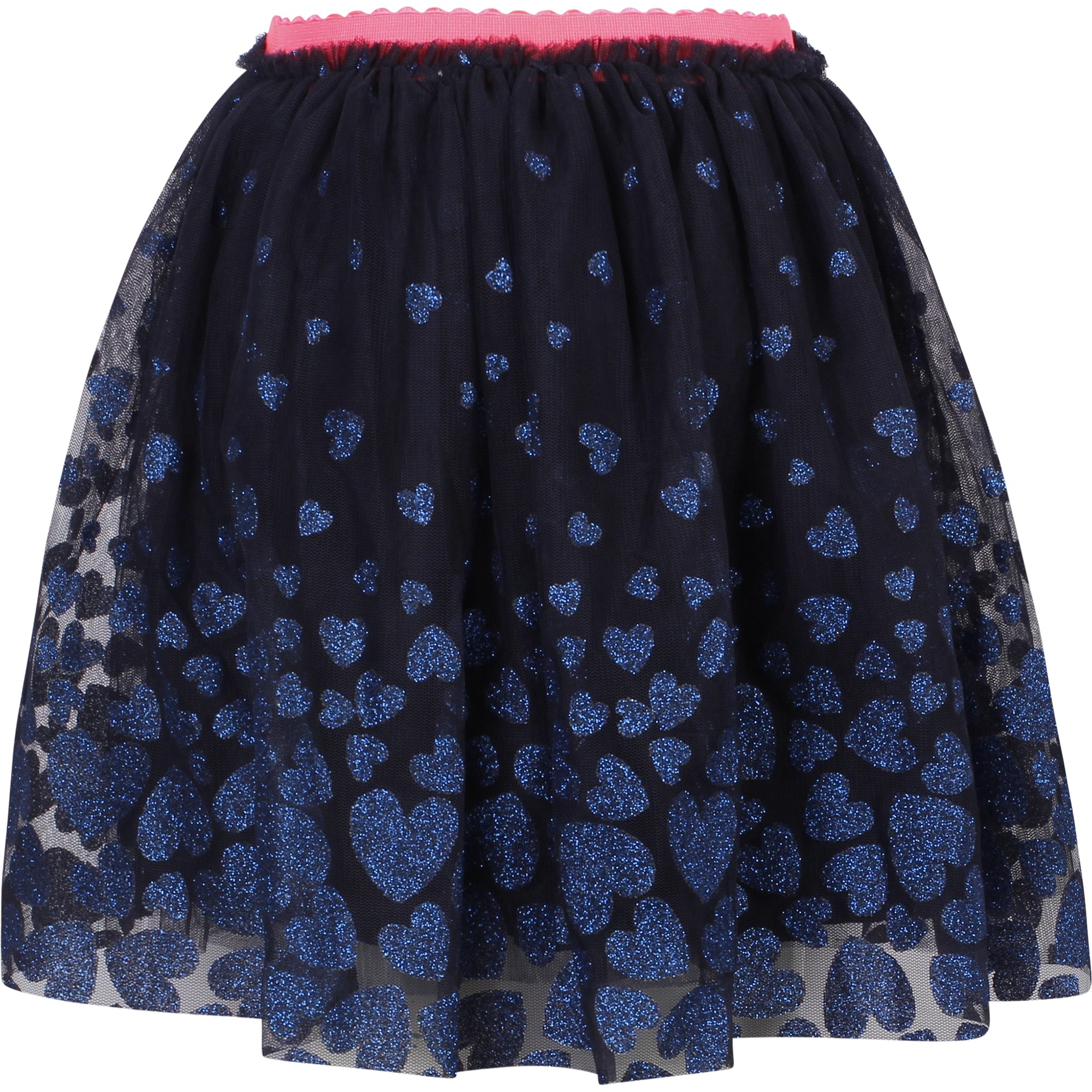 Billieblush Girls Blue Glitter Heart Skirt