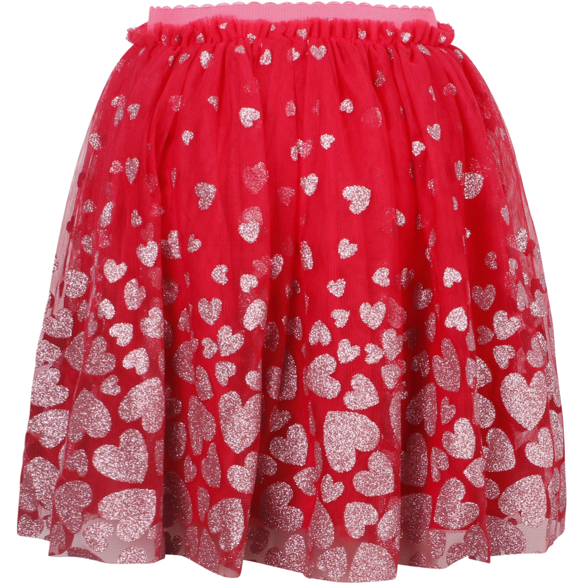 Billieblush Girls Glitter Heart Skirt in Red