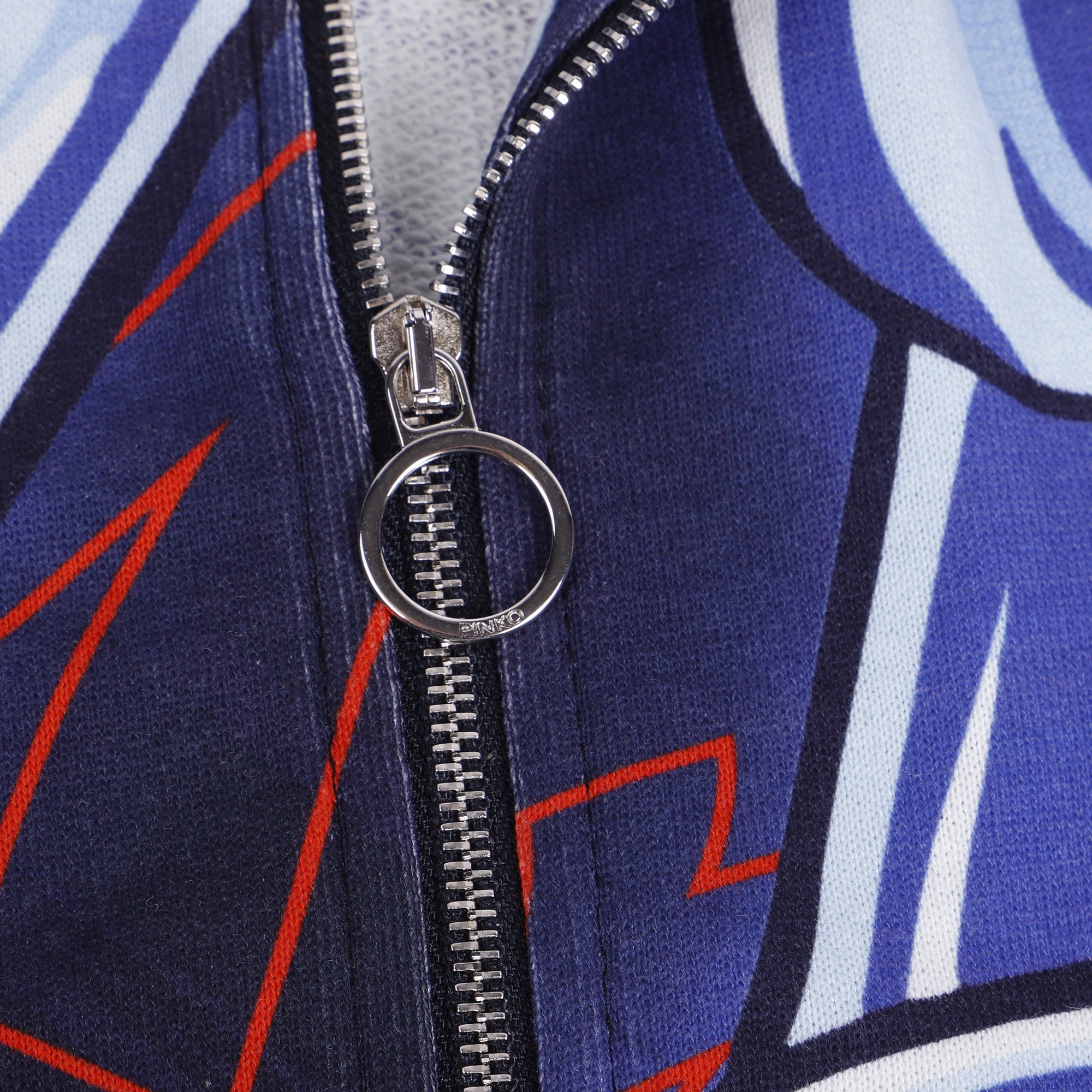 Pinko Up Neon Chain Zip-Up Hoodie â BAMBINIFASHION.COM