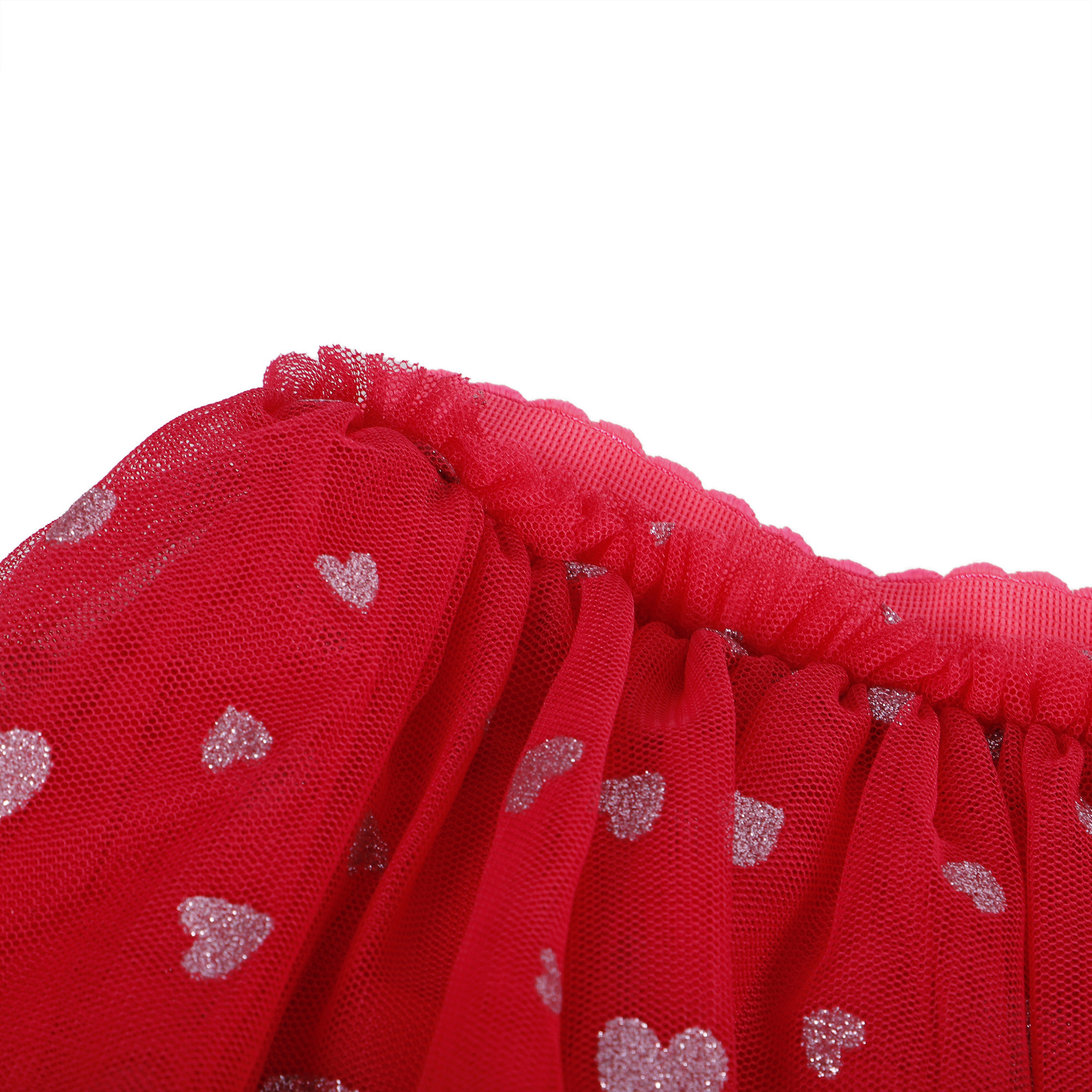 Billieblush Girls Glitter Heart Skirt in Red
