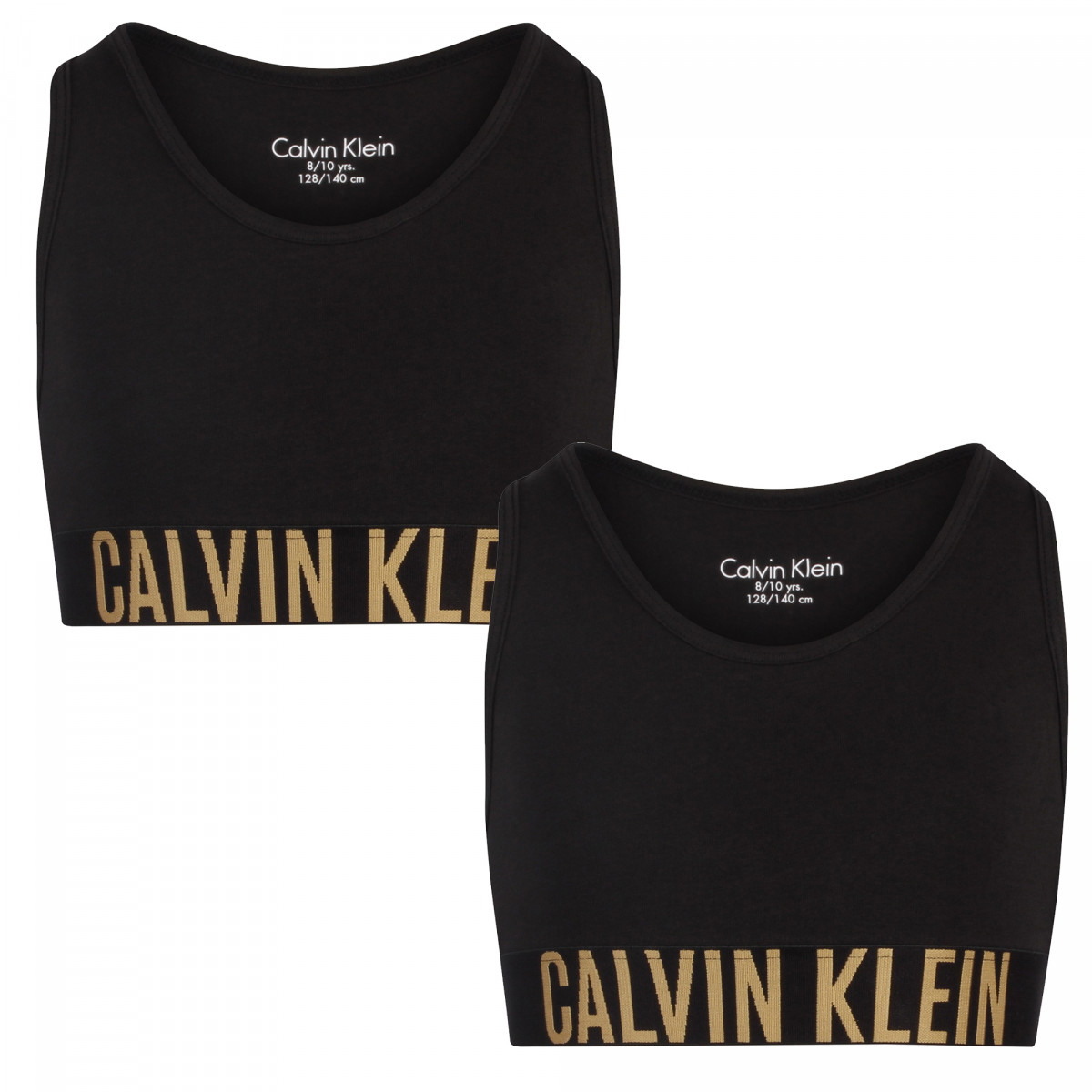 Calvin Klein Girls Logo Sports Bra Set in Black ...