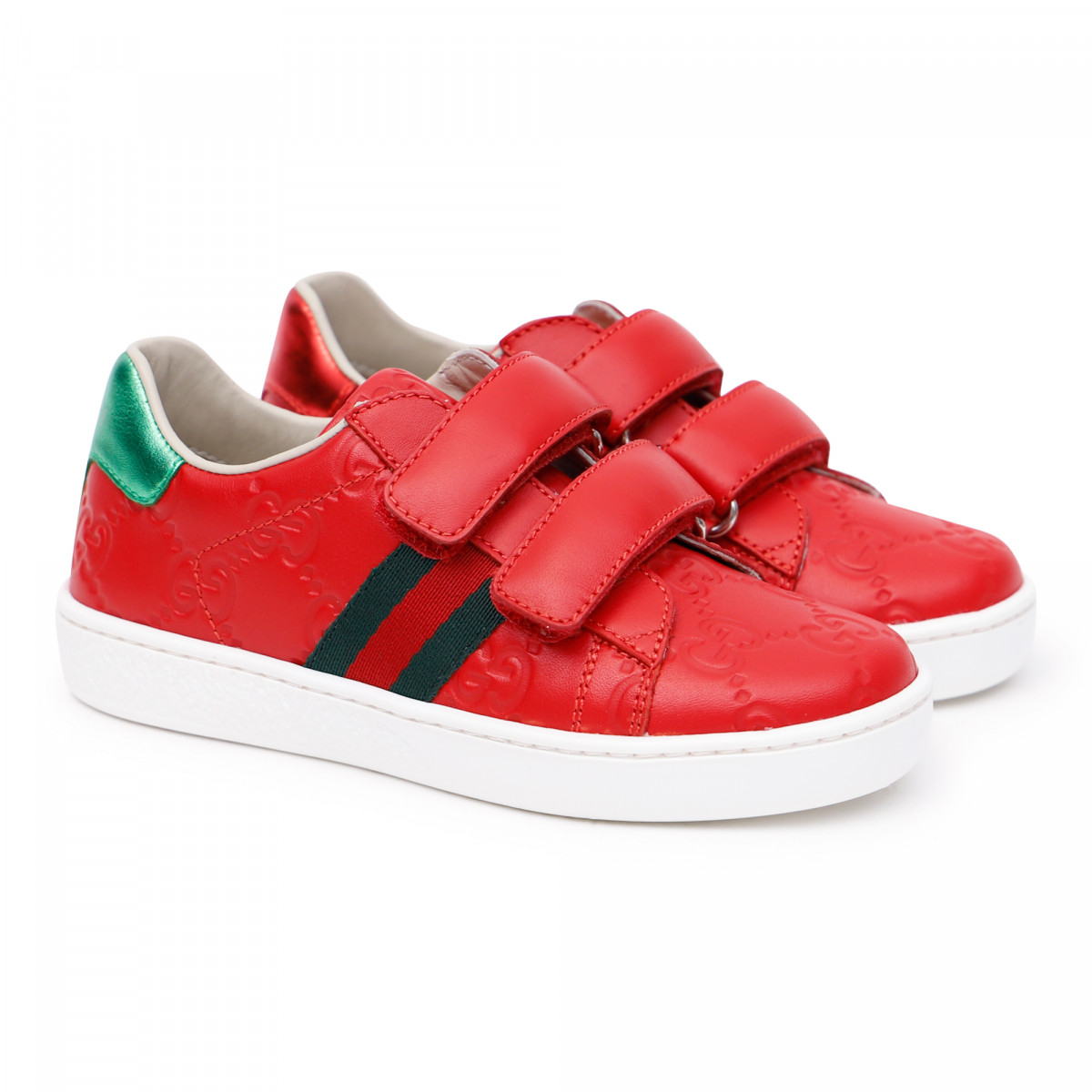Gucci GG Velcro Sneakers in Red