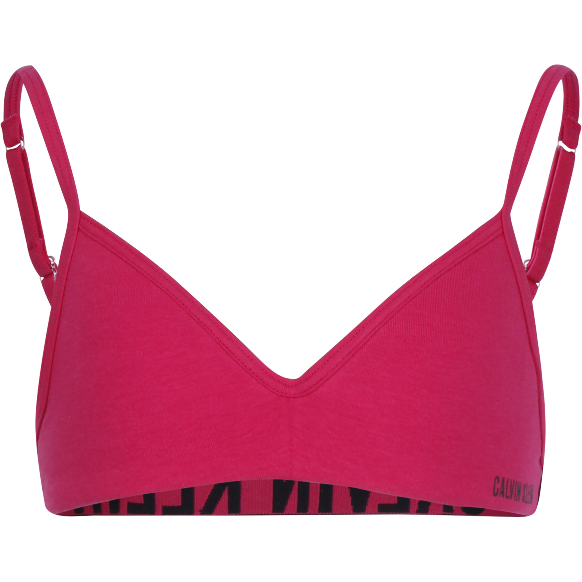 pink calvin klein triangle bra