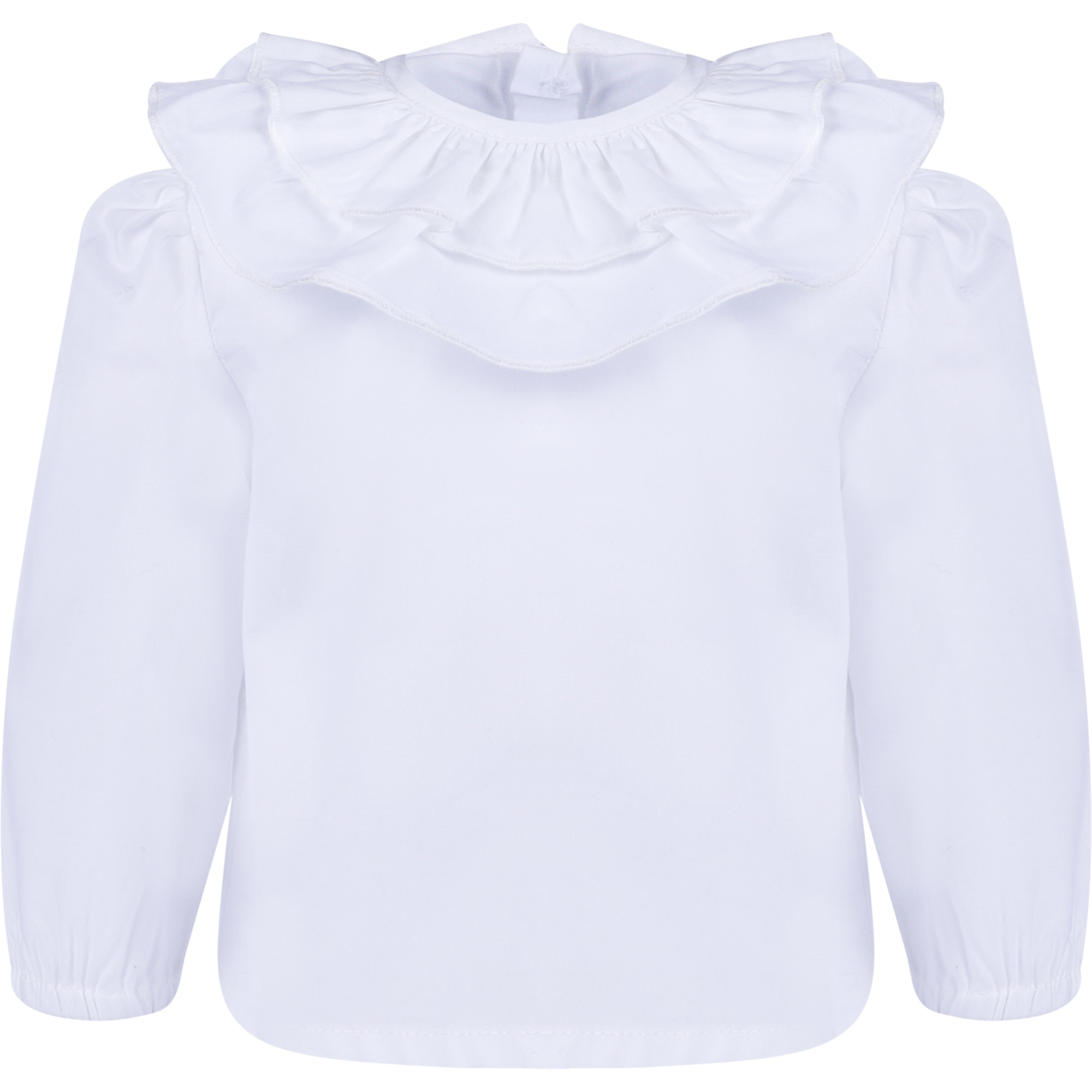 Nueces Baby Ruffle Blouse in White