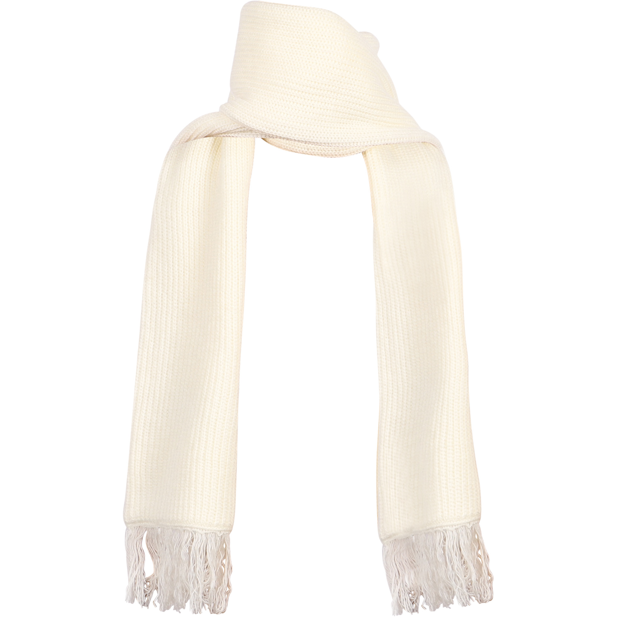 Polo Ralph Lauren Girls Heart Patch Scarf in White