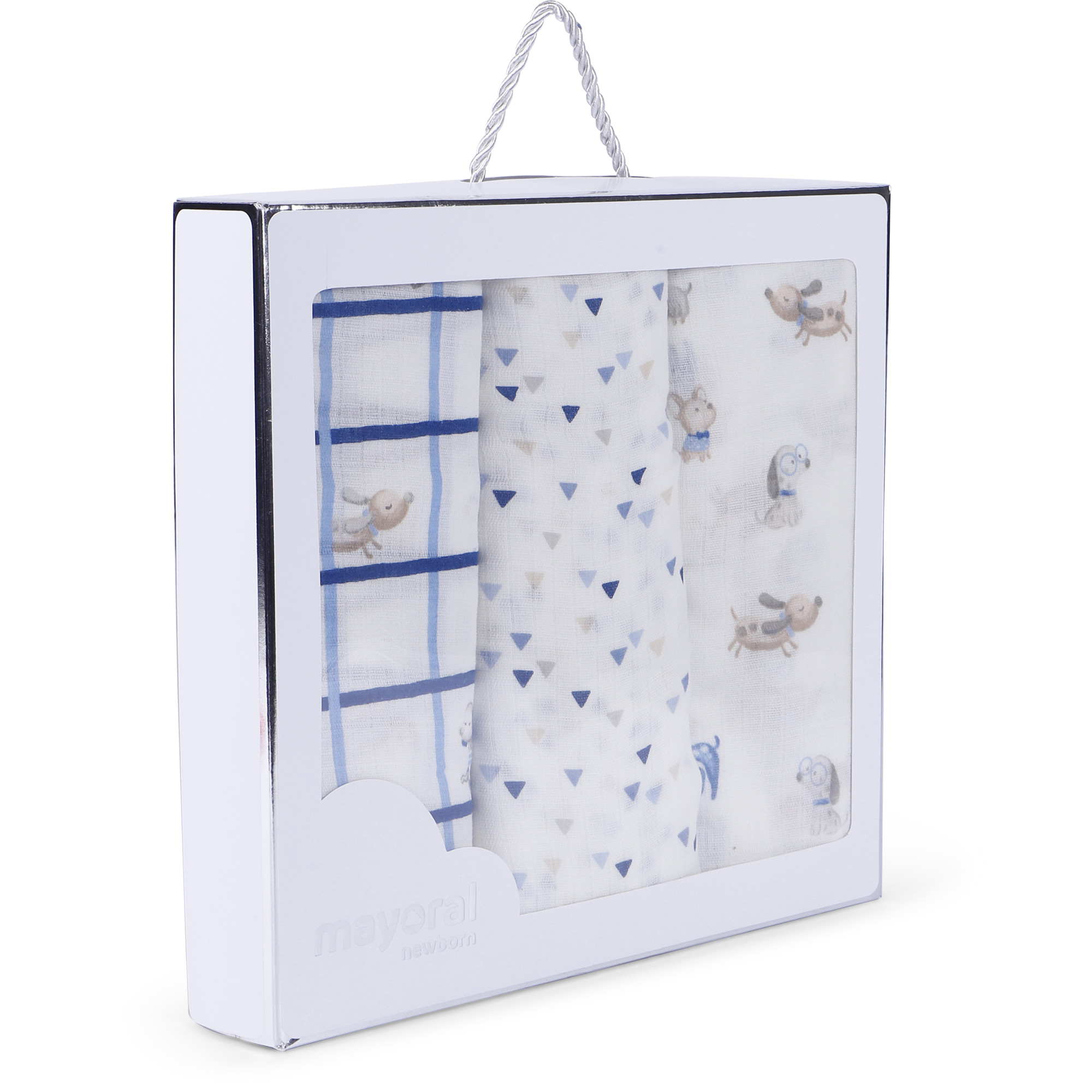 Mayoral Baby Muslin Blanket Set in Blue - BAMBINIFASHION ...