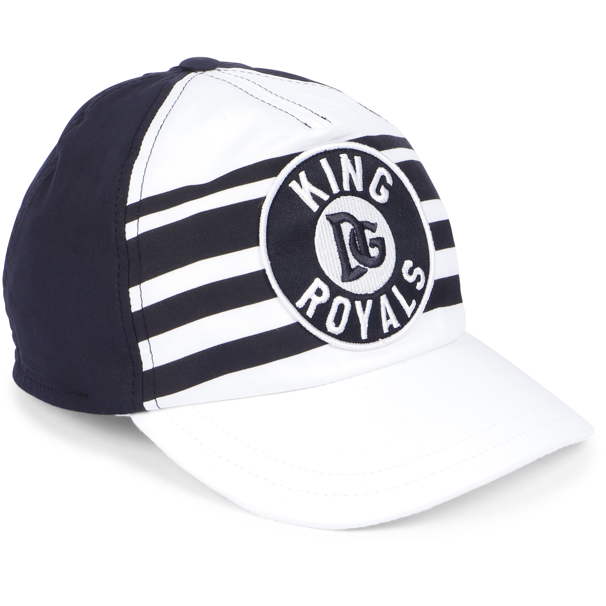 Dolce & Gabbana Boys King Cap in Black & White