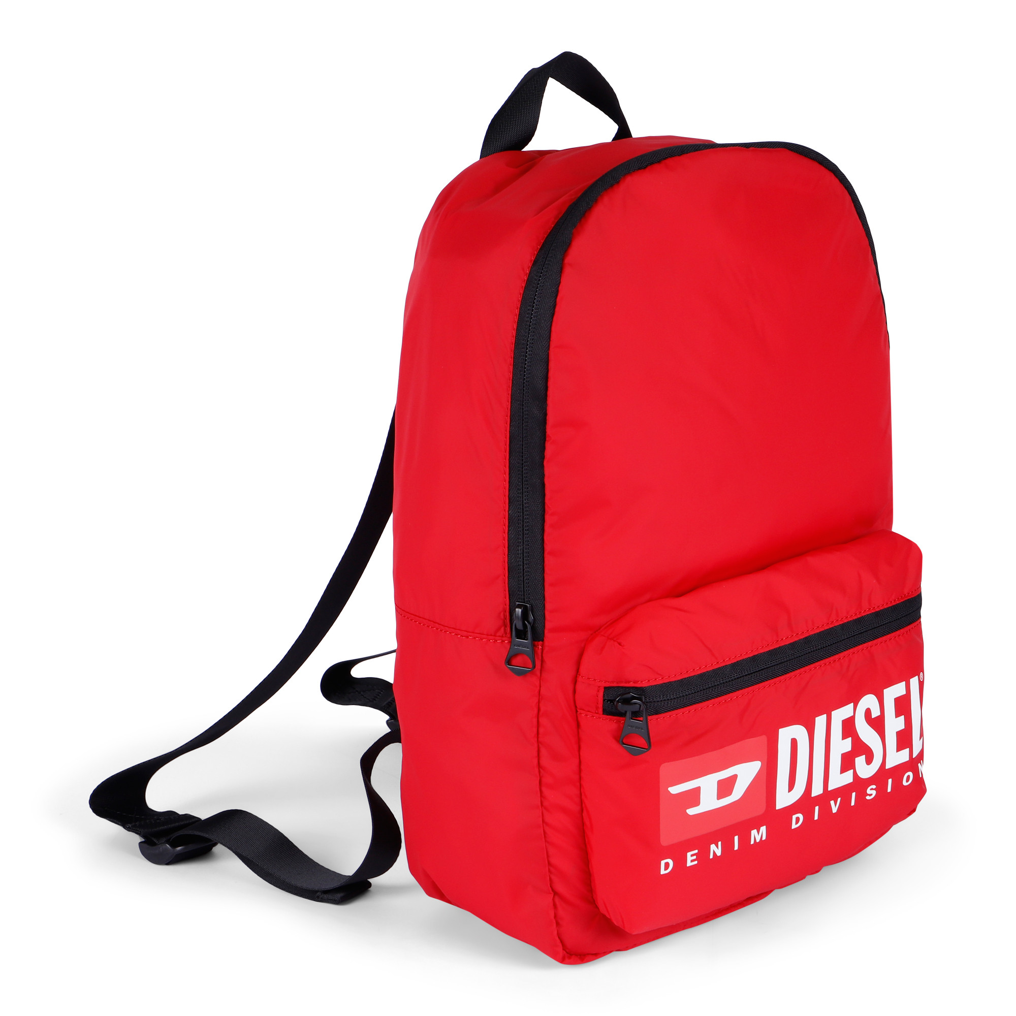 Diesel Nylon Logo Backpack in Red