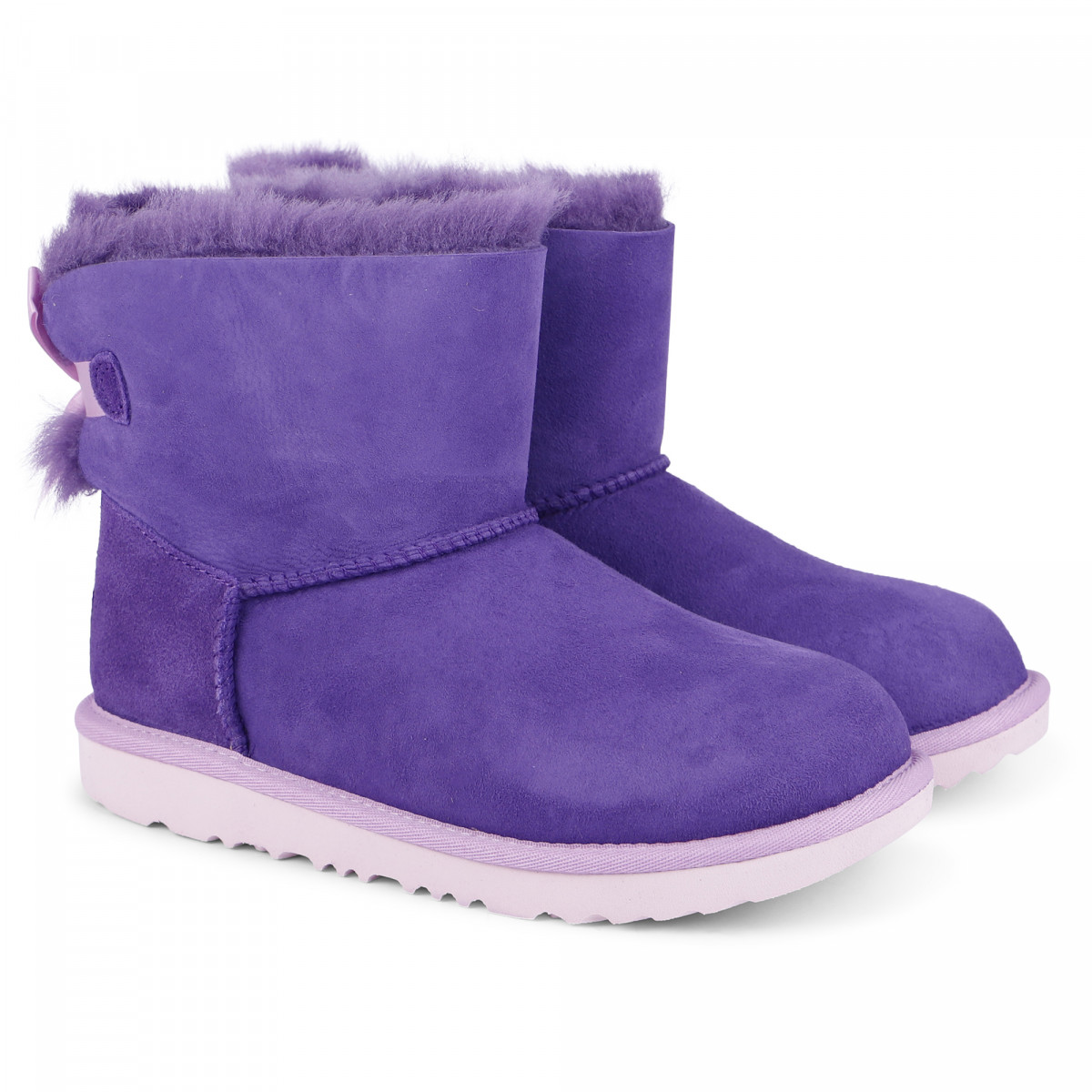 UGG Girls Suede Bow Boots in Purple