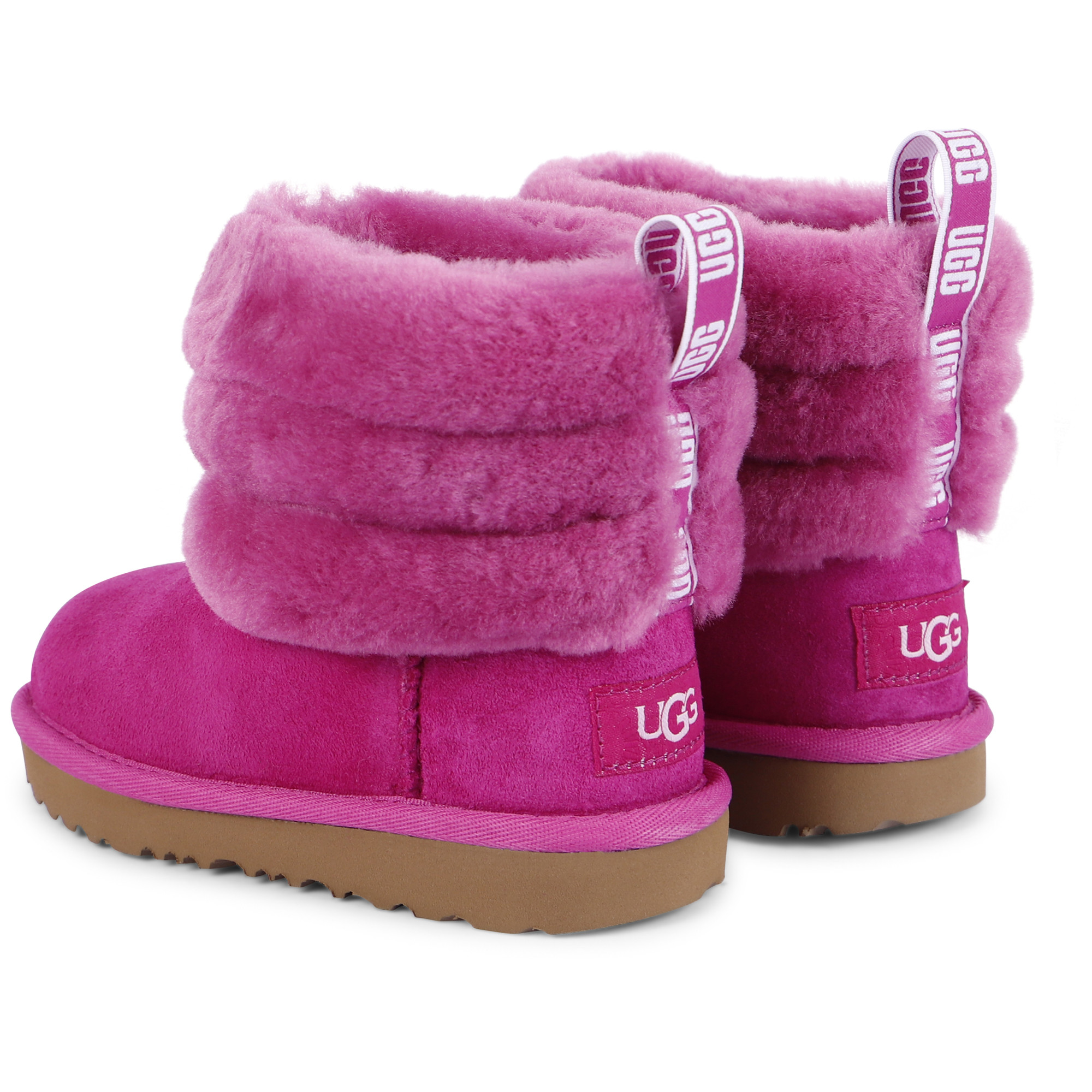 UGG Girls Furry Roll Boots in Pink