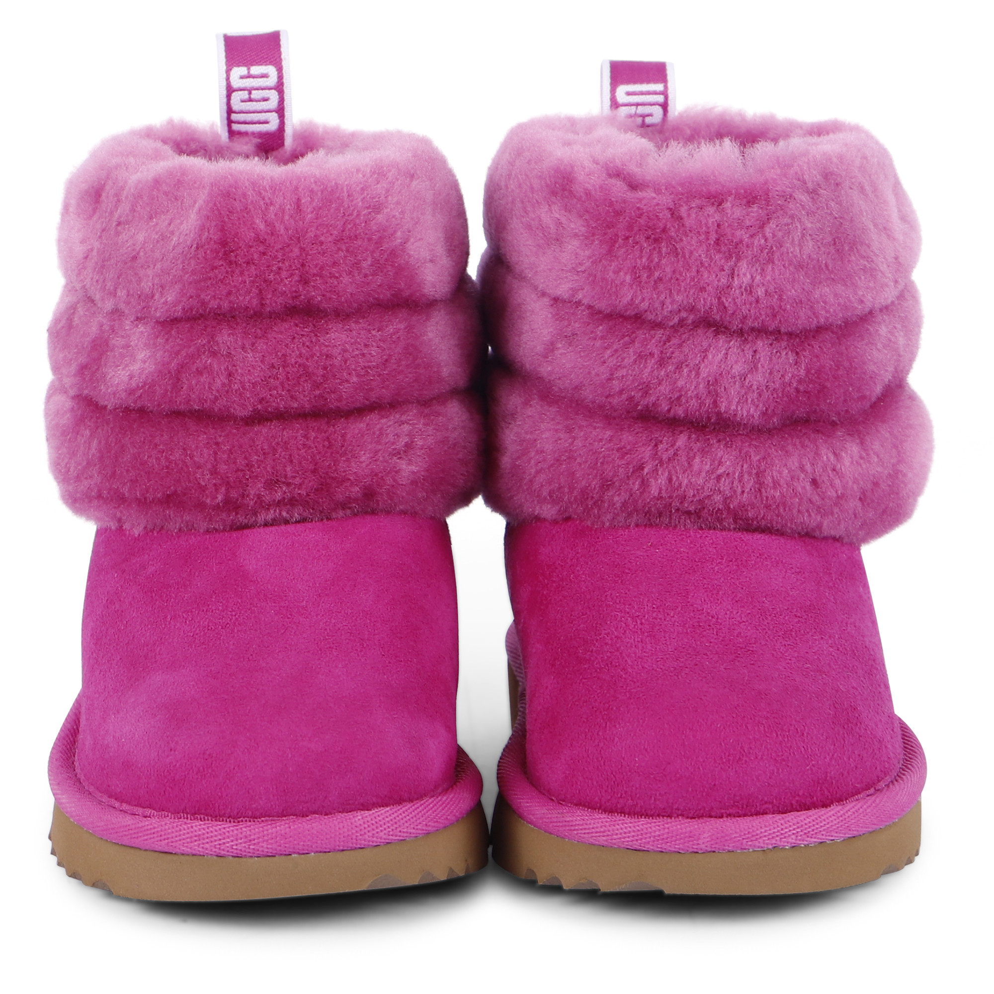 UGG Girls Furry Roll Boots in Pink