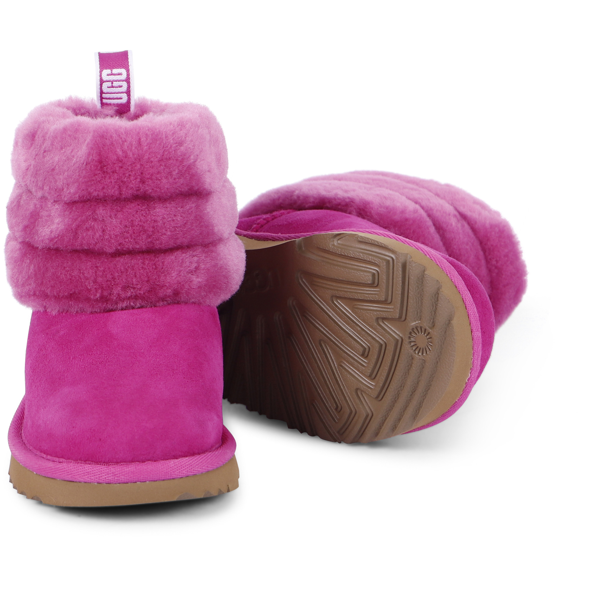 pink furry boots