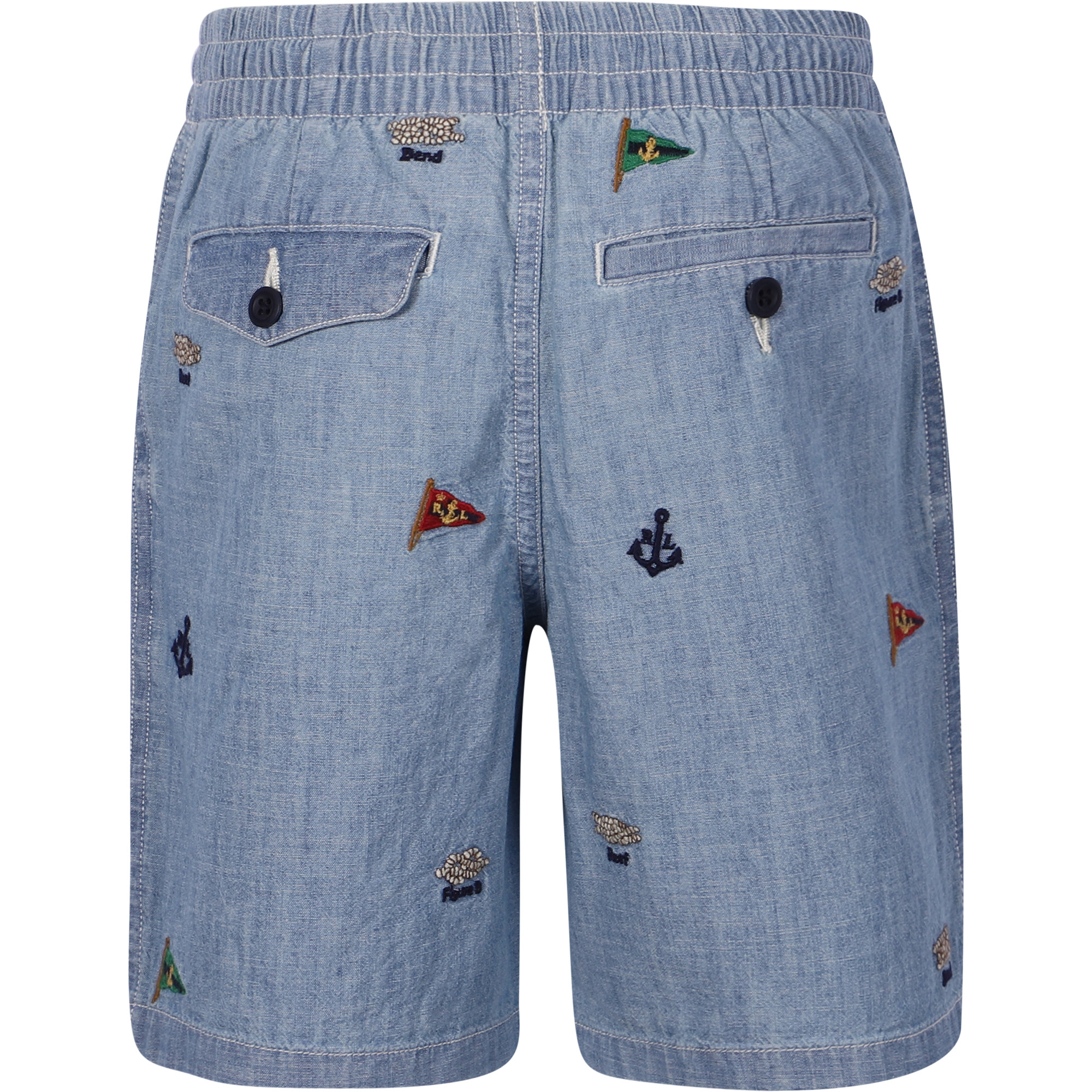 Polo Ralph Lauren Boys Embroidered Denim Shorts —