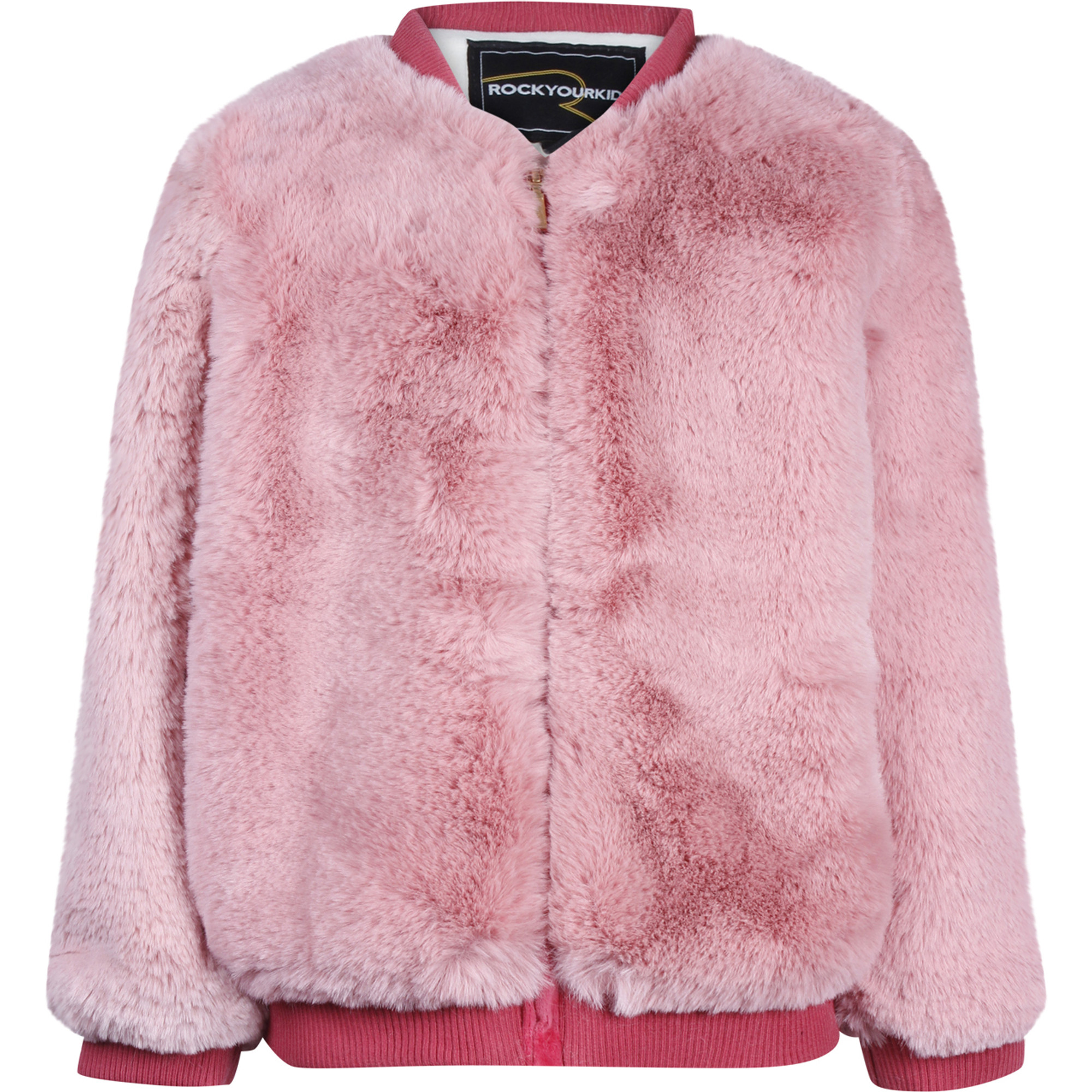 Rock Your Baby Girls Fluffy Zip-Up Jacket in Pink | BAMBINIFASHION.COM