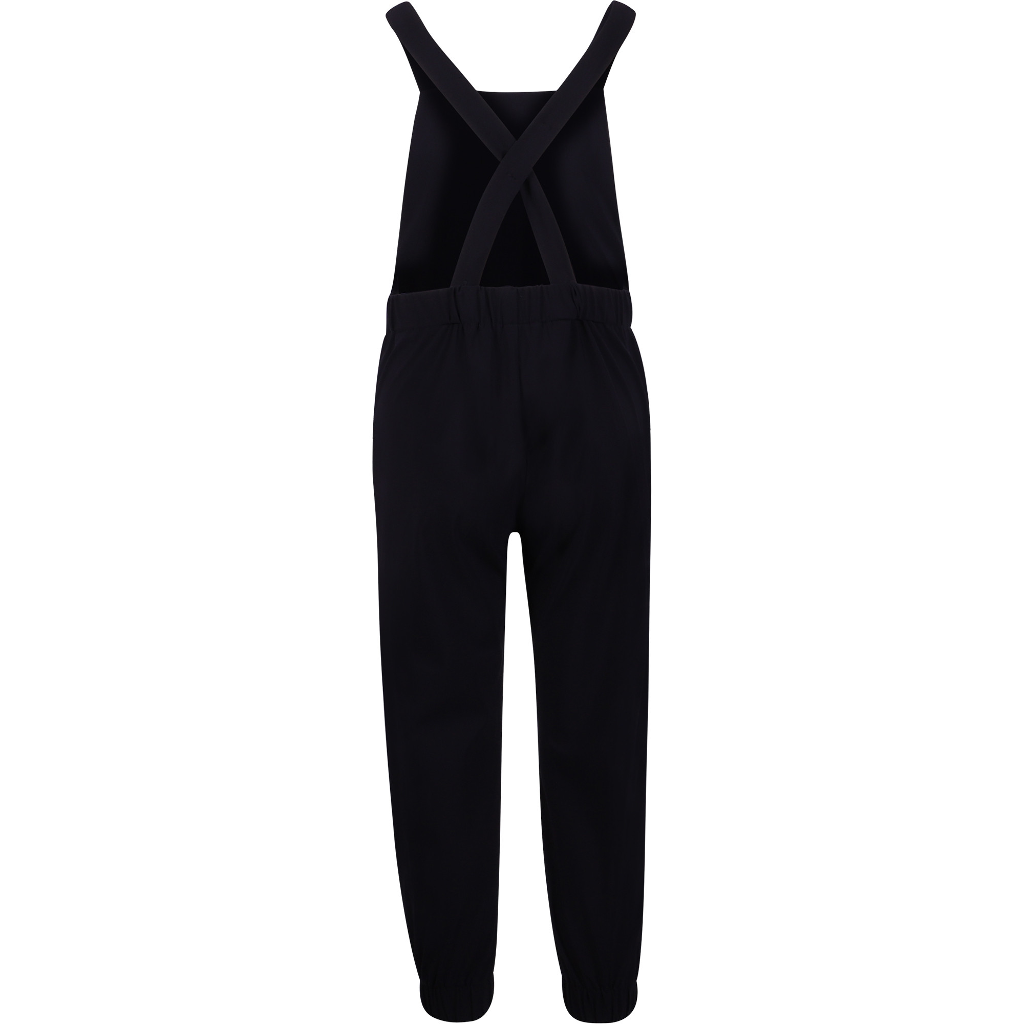 black dungaree jumpsuit