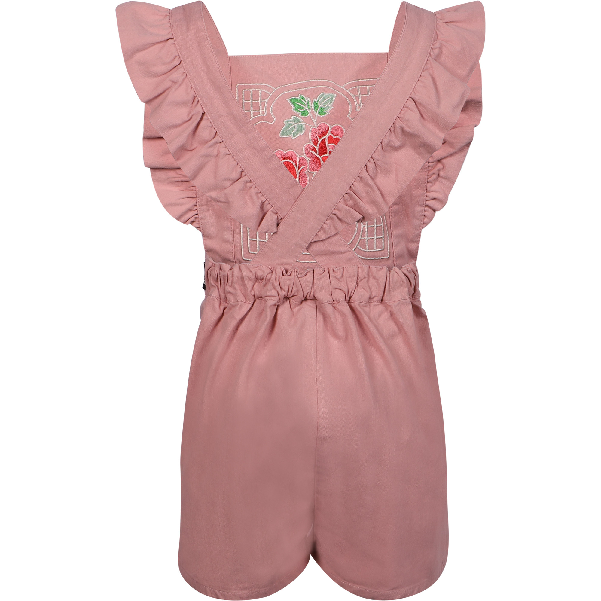 Rock Your Baby Girls Rose Romper in Pink