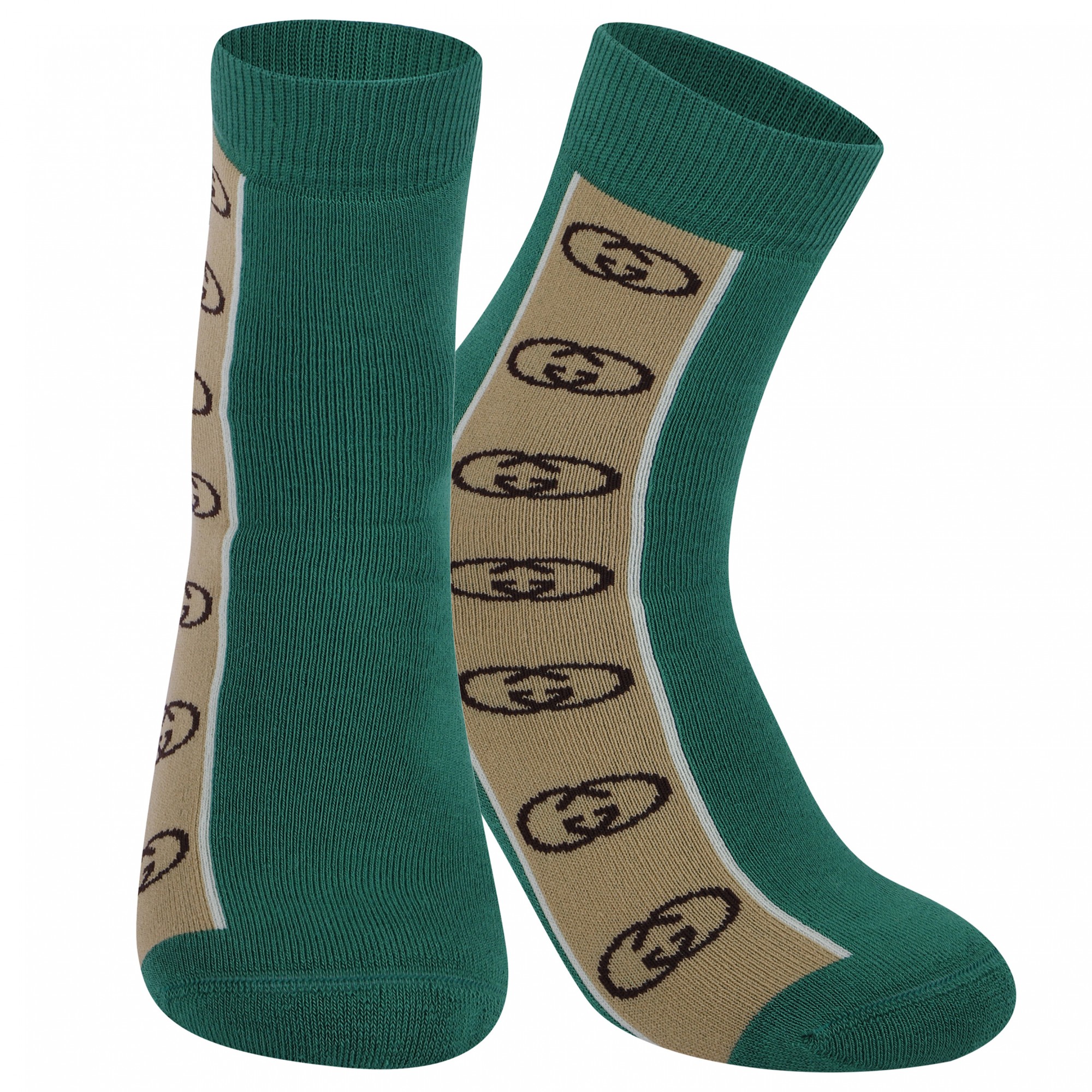Gucci GG Stripe Socks in Green