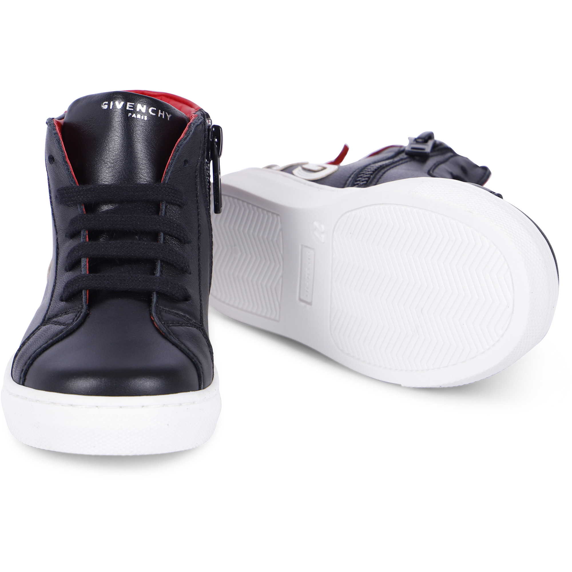 Givenchy Leather Logo Sneakers in Black —