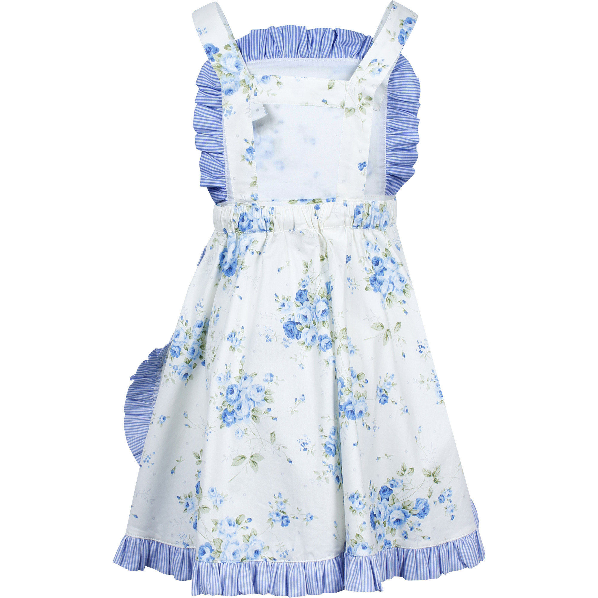 Nautinati Girls Floral Printed Pure Cotton Pinafore Dress