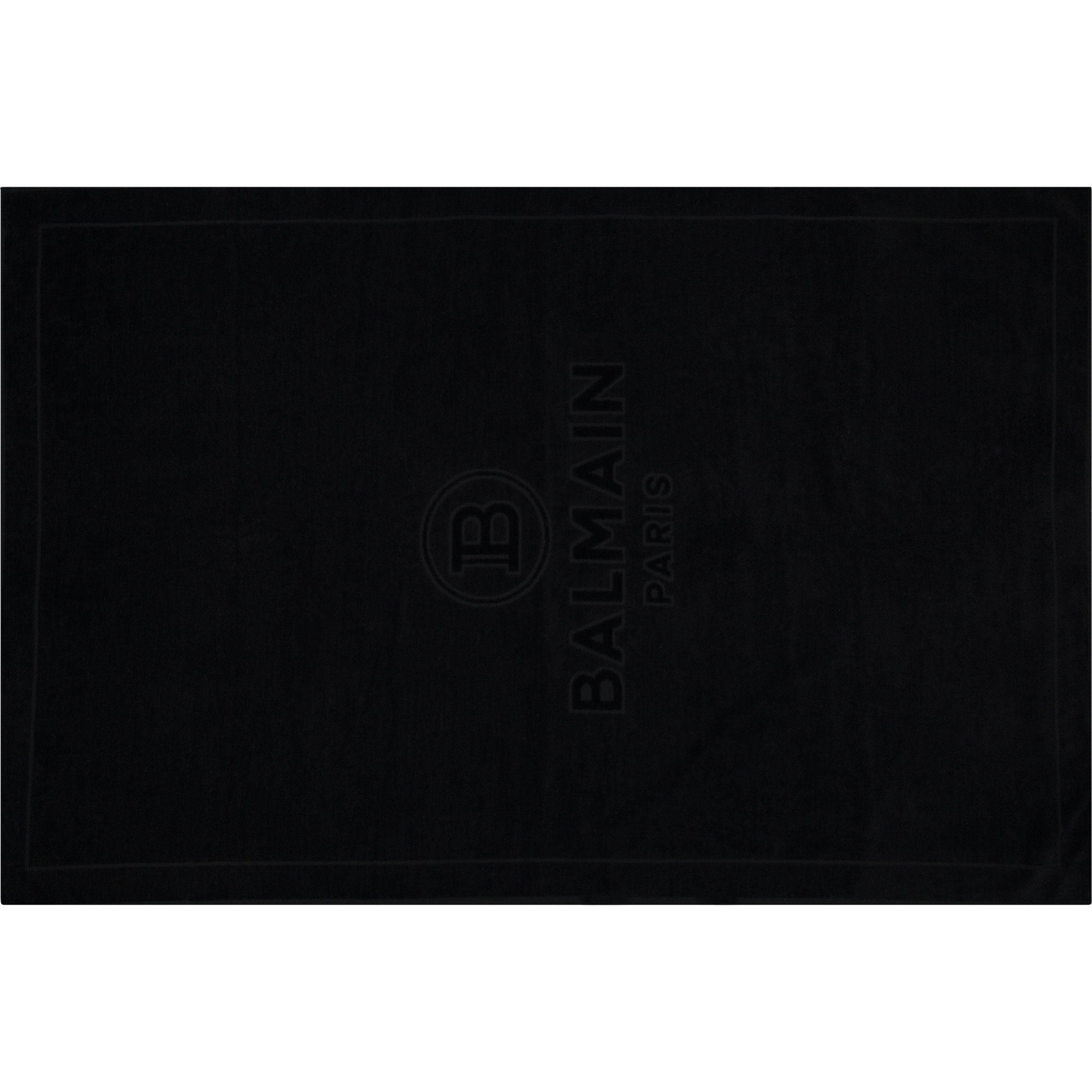 Balmain Logo Beach Towel in Black