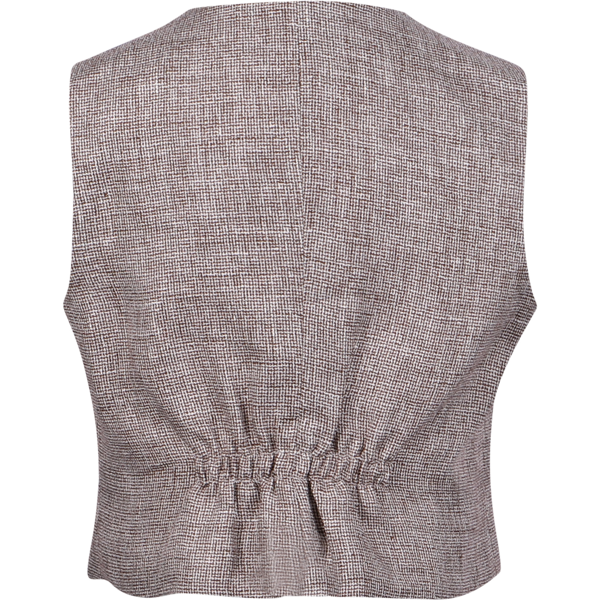 Il Gufo Boys Linen Vest in Light Brown —