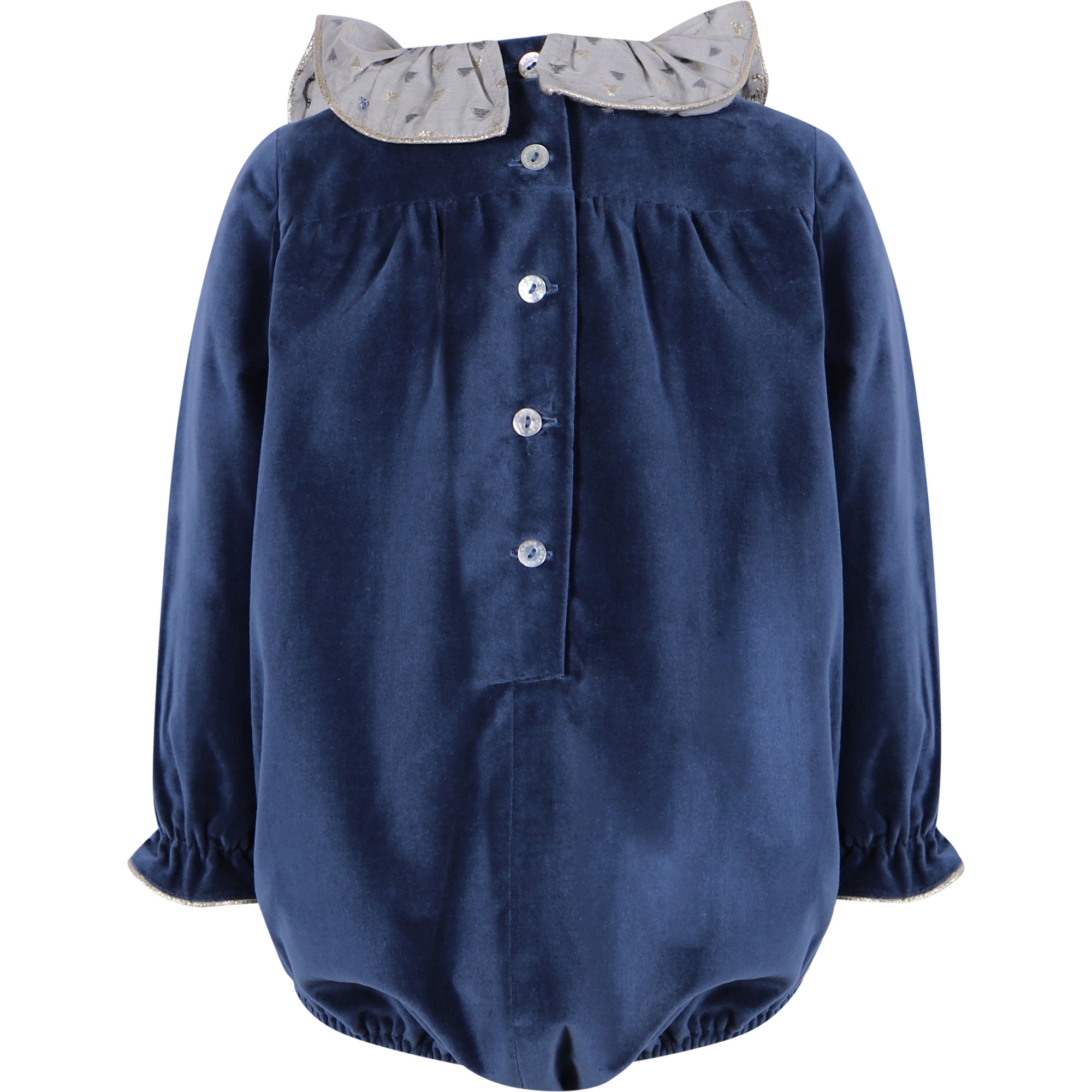 Nueces Girls' Elegant Onesie in Navy Blue —