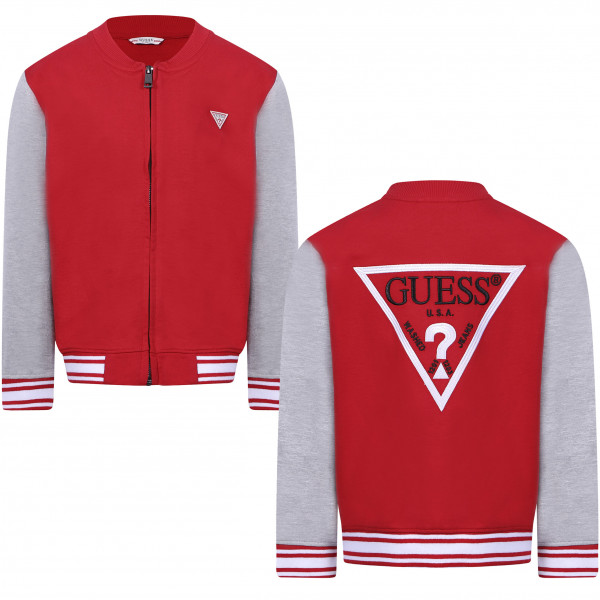 Classic Varsity Jacket in Red