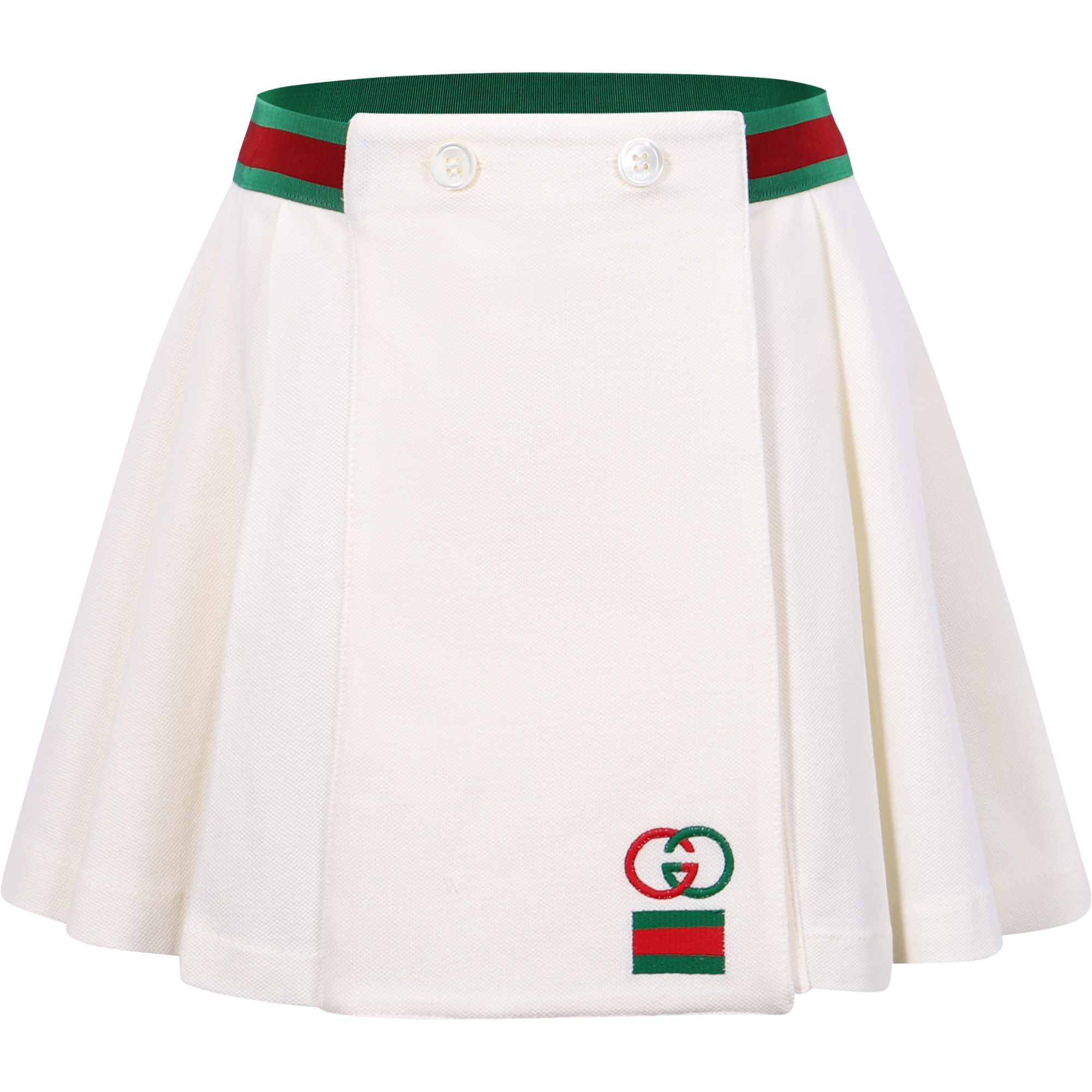 Gucci Girls’ Logo Skirt in Ivory White