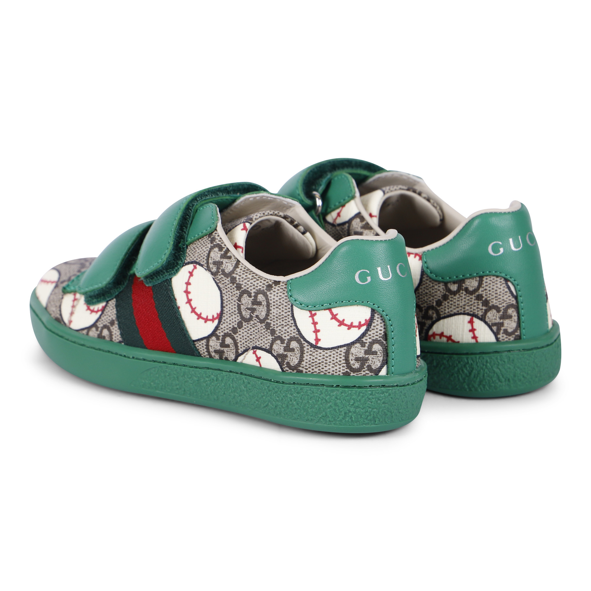 Gucci Logo Print Sneakers in Green