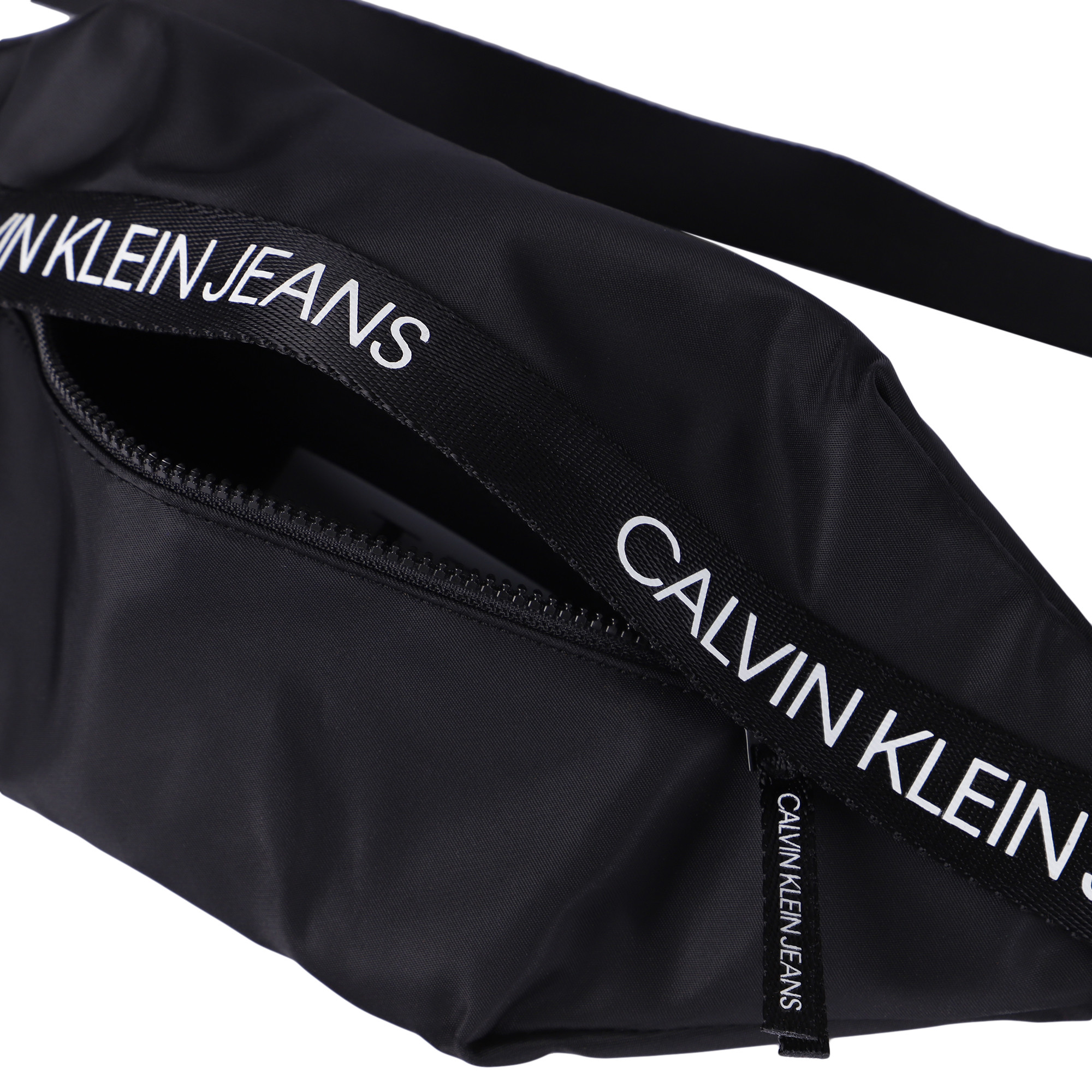 Calvin Klein Monogram Belt Bag in Black