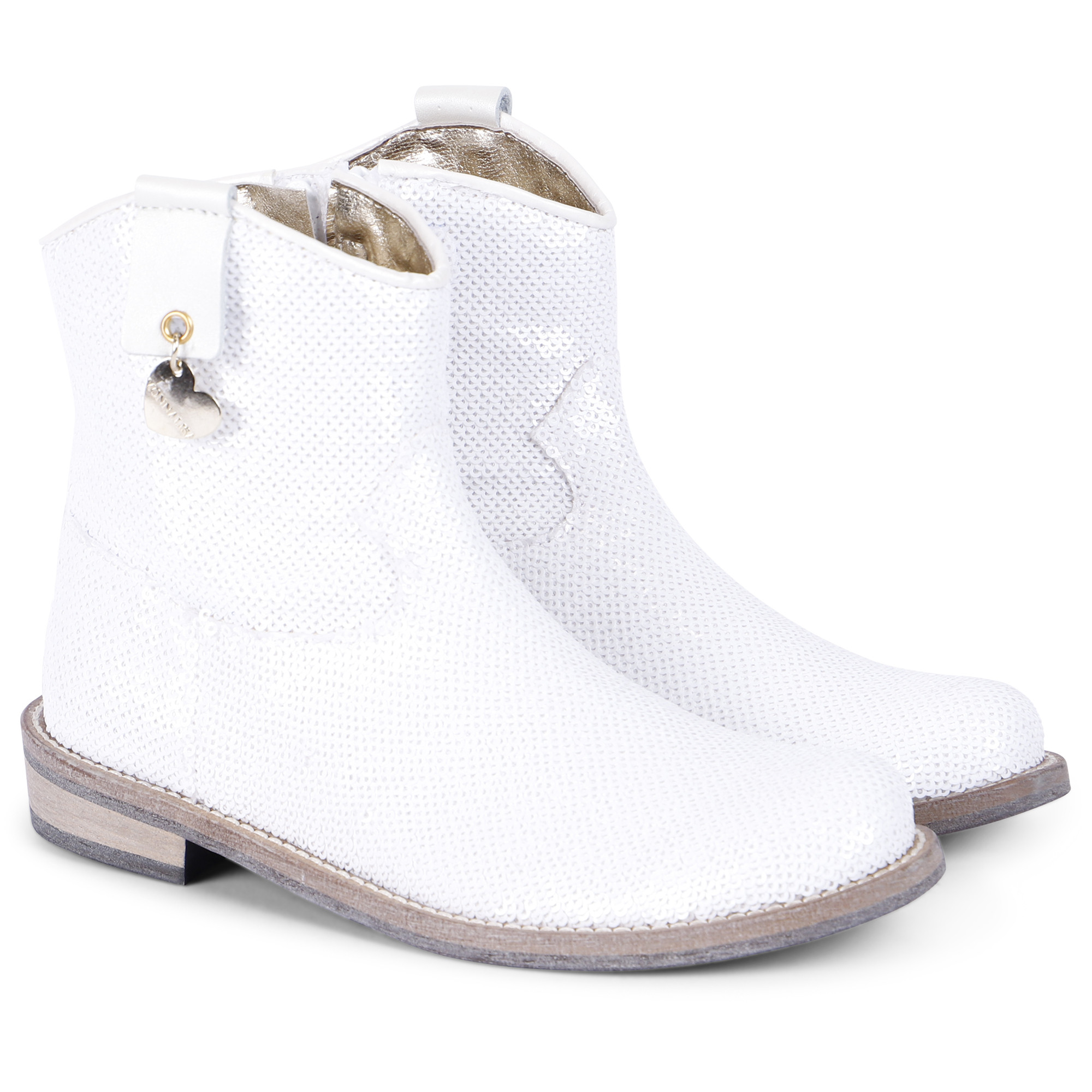 Girls white ankle boots Clearance