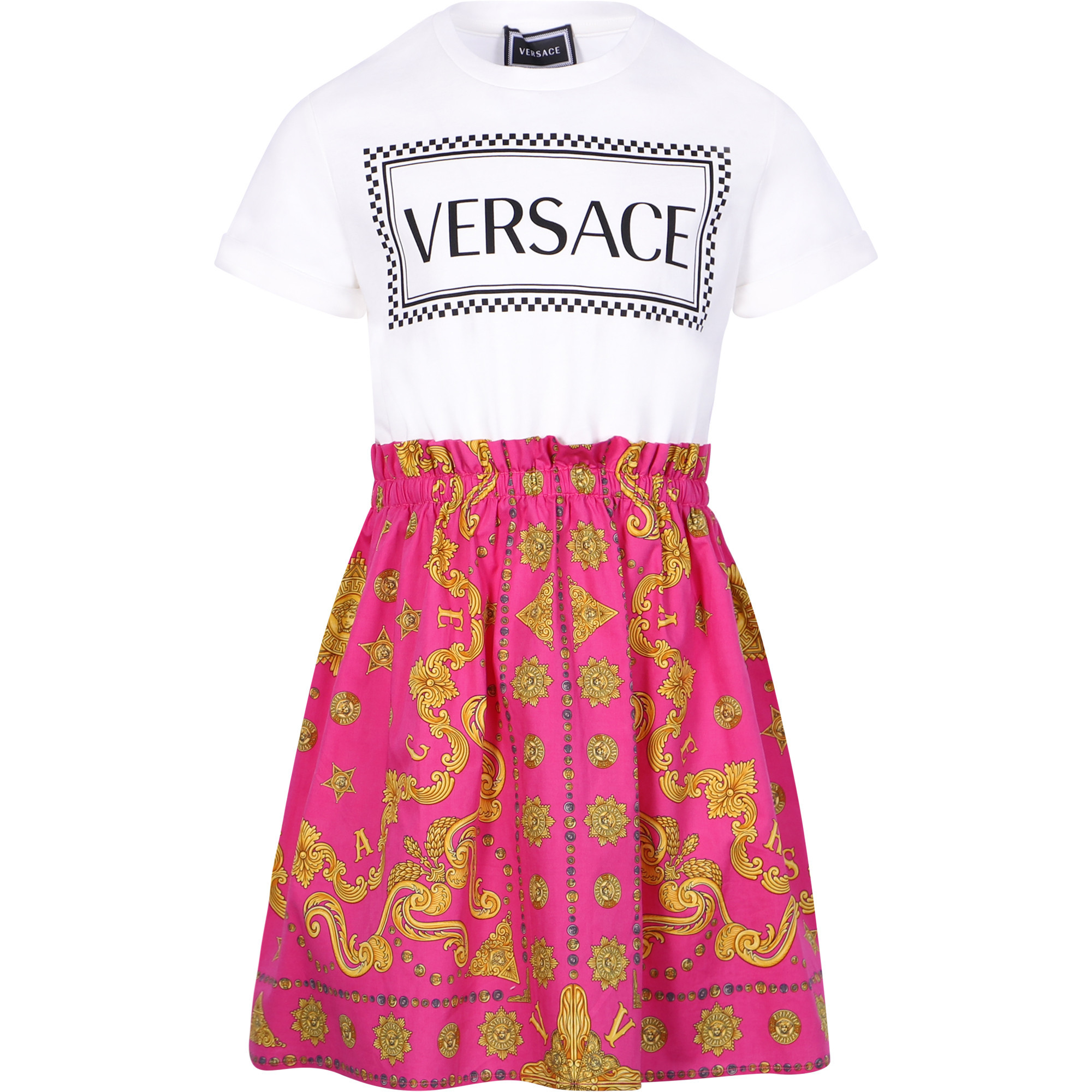 versace baroque print dress
