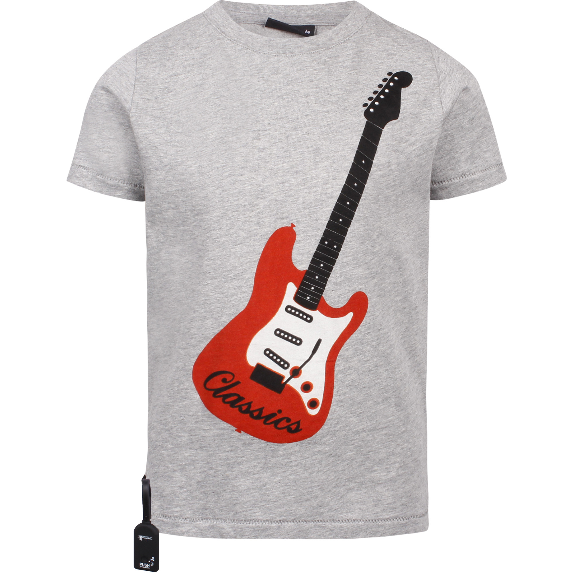 Yporque Boys' Guitar Print TShirt with Sounds