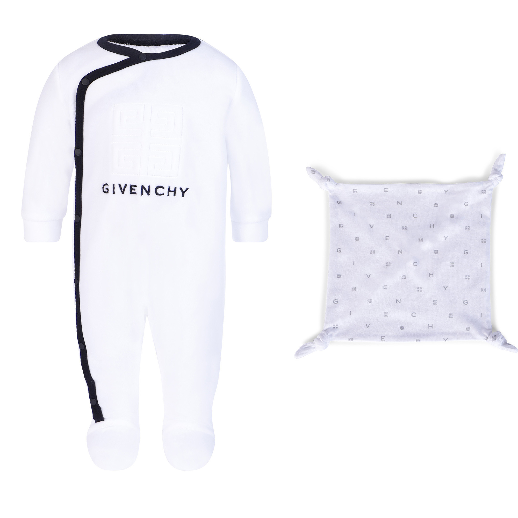 Givenchy Baby Logo Onesie and Blanket Set —