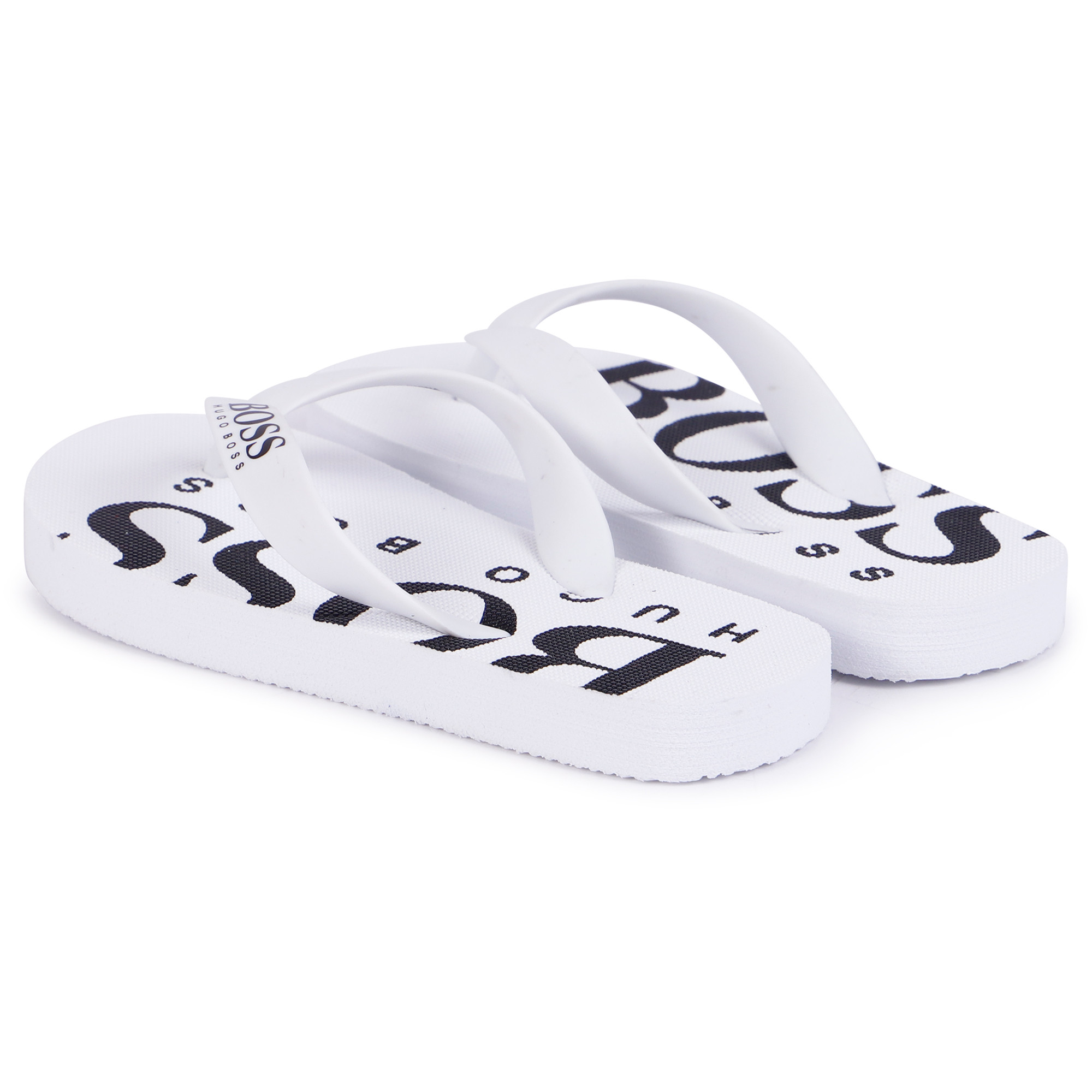 hugo boss flip flops white