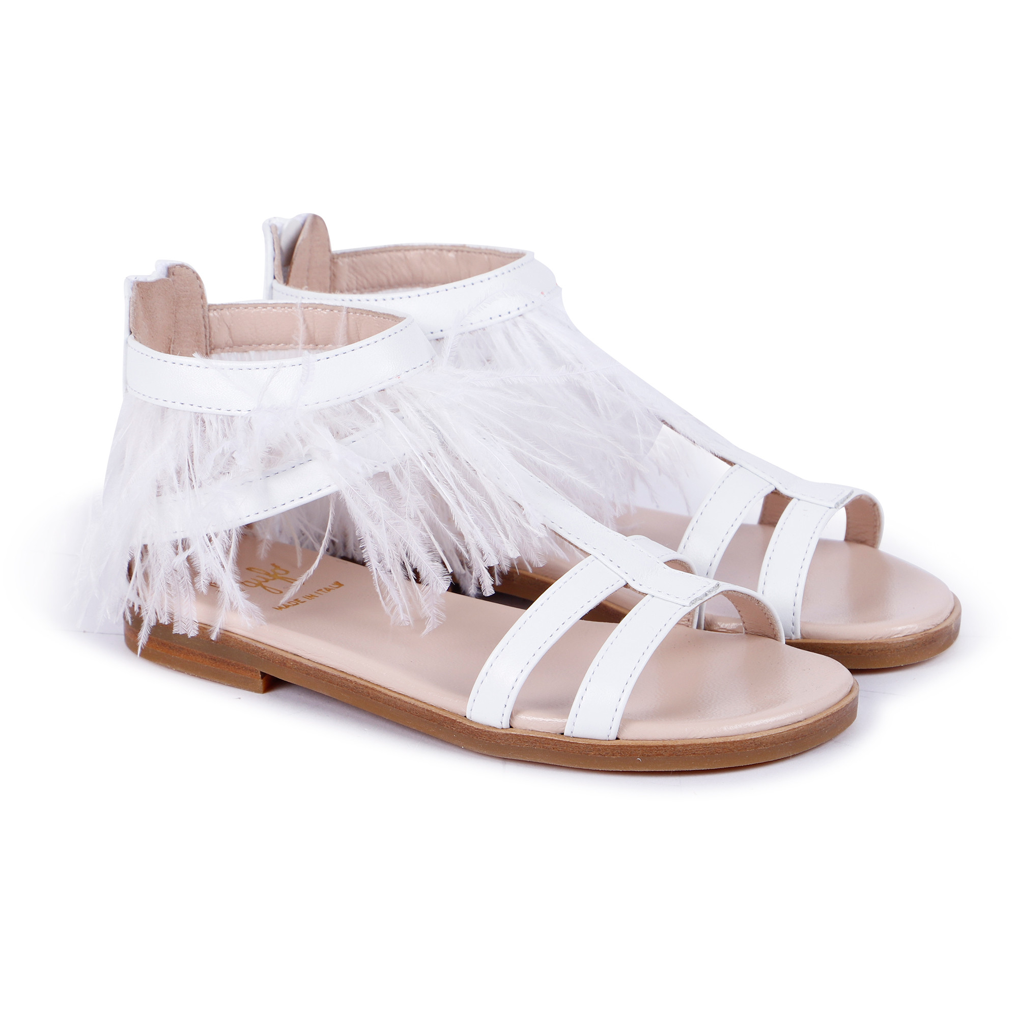 Schuh Rare Peacock Feather Heeled sandals 7 EUC | Feather heels, Sandals heels, White leather 