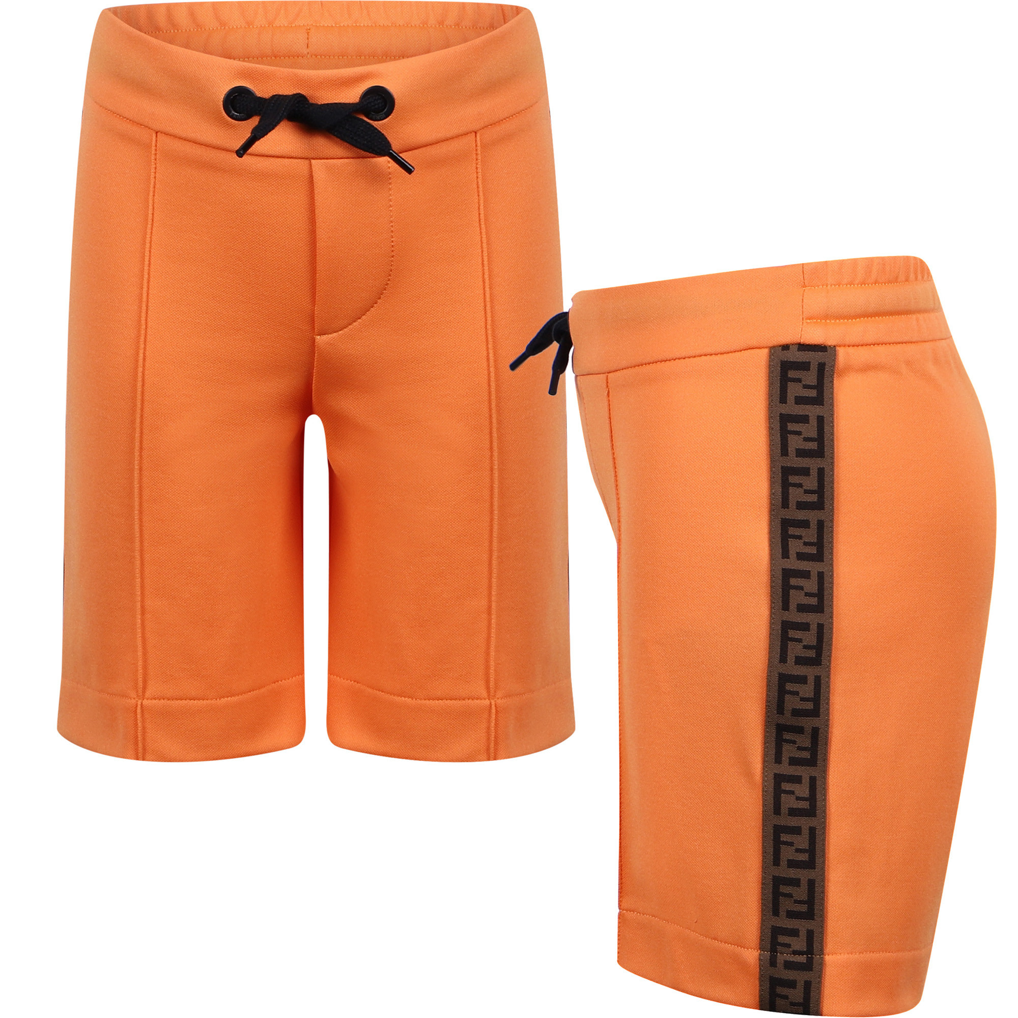 Fendi Boys FF Trim Shorts in Orange