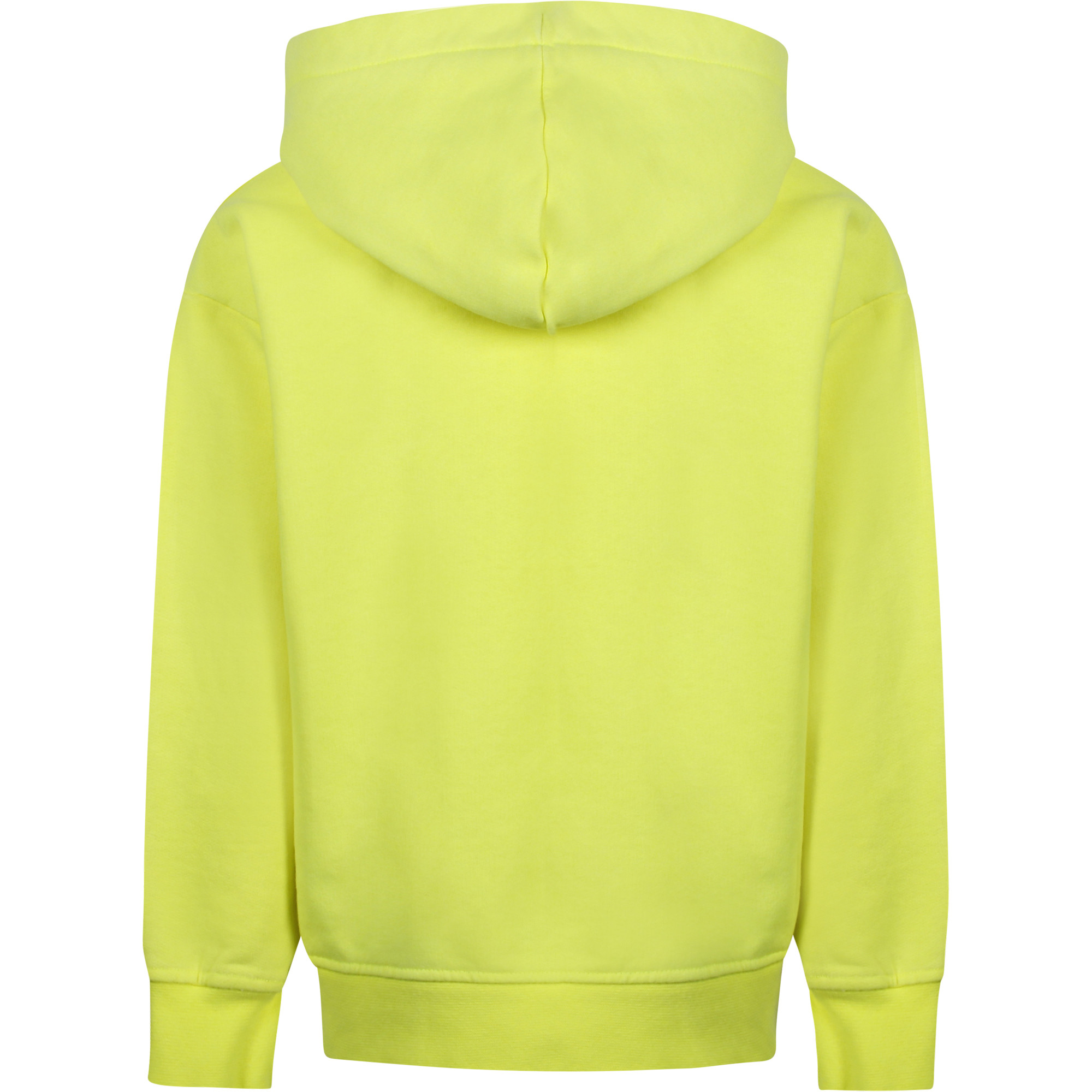 MSGM Boys' Fluorescent Logo Hoodie in Yellow