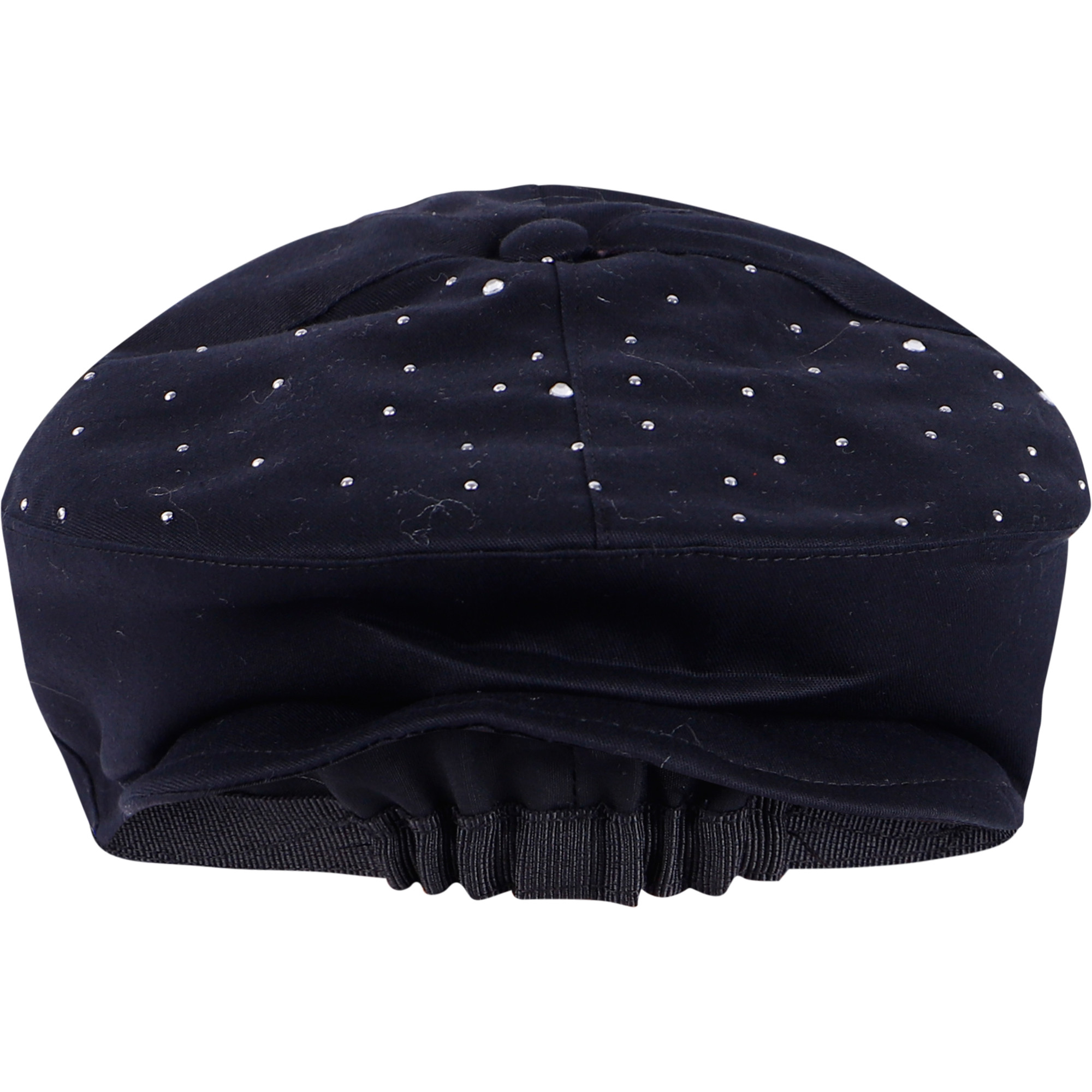 Il Trenino Girls' Flat Cap with Crystals in Black