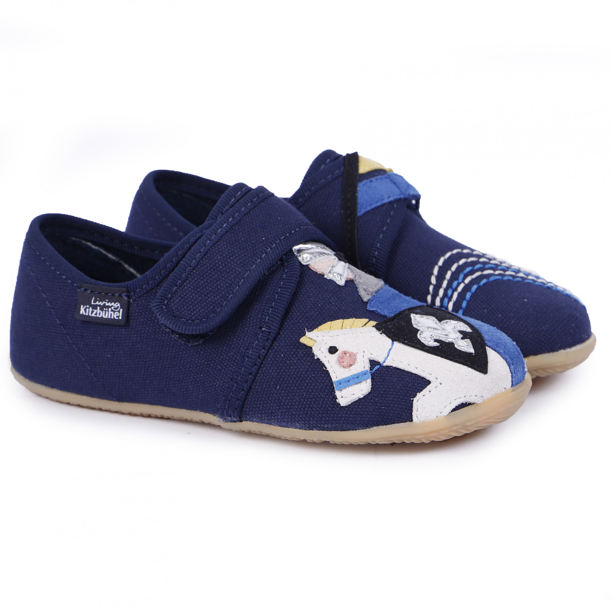 Living Kitzbühel Boys Knight House Slippers in Navy Blue