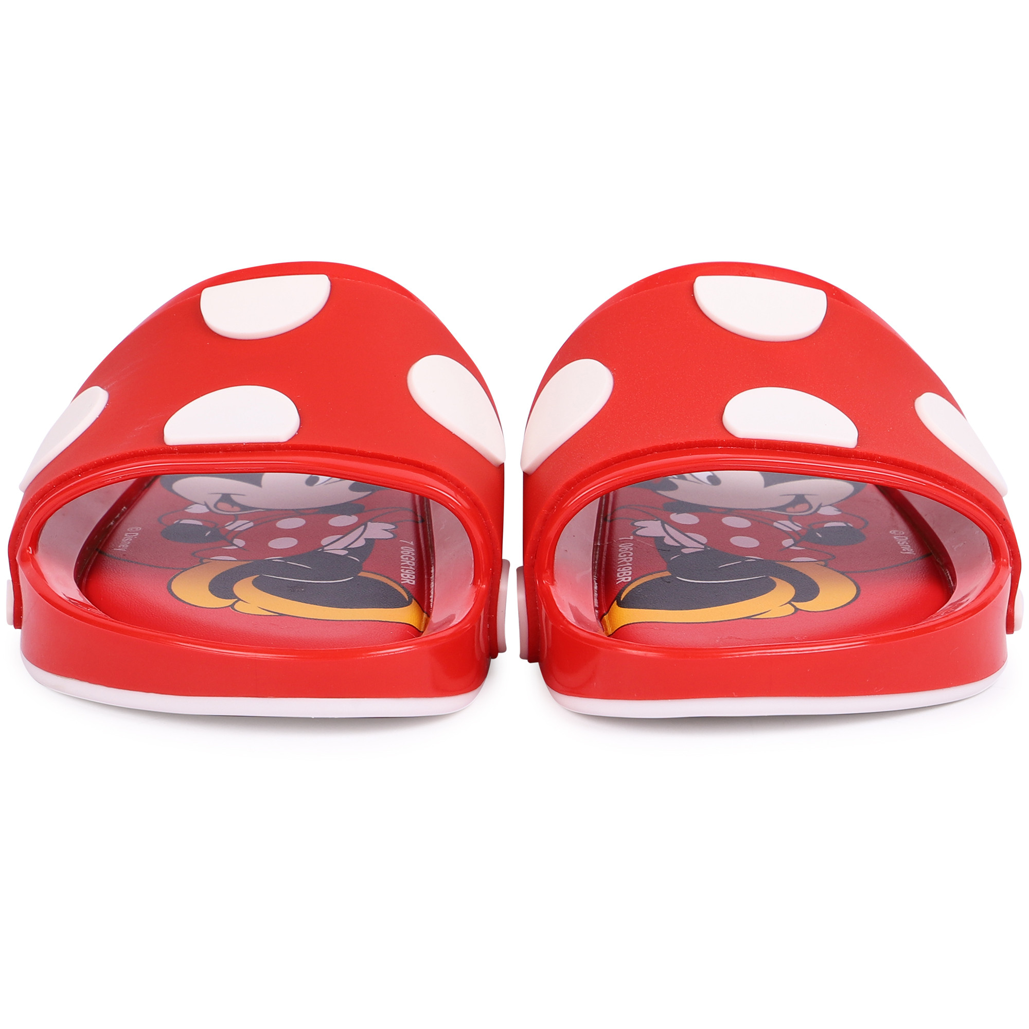 Mini Melissa Minnie Mouse Slide Sandals in Red