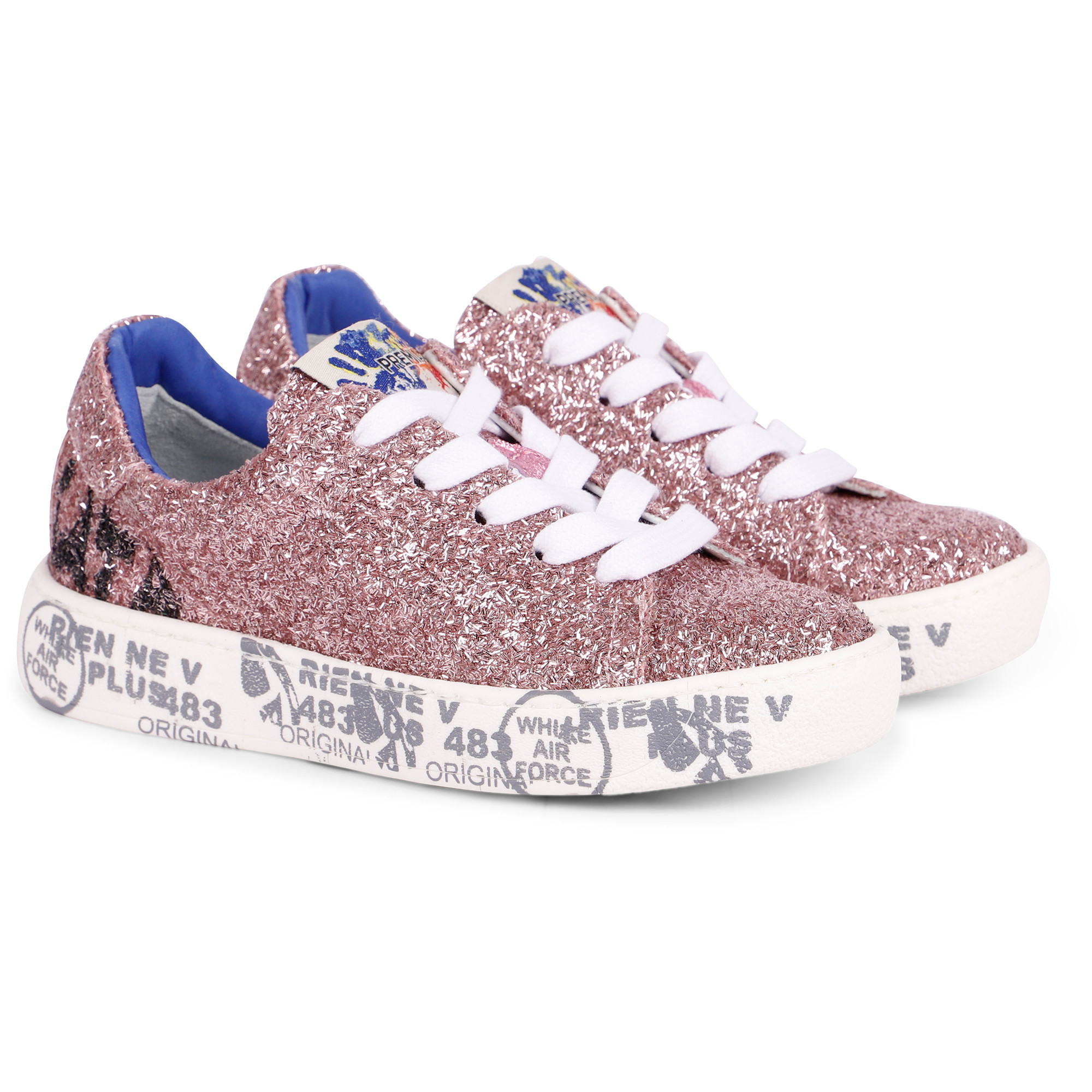 Premiata Will be Glitter Sneakers in Rose Red