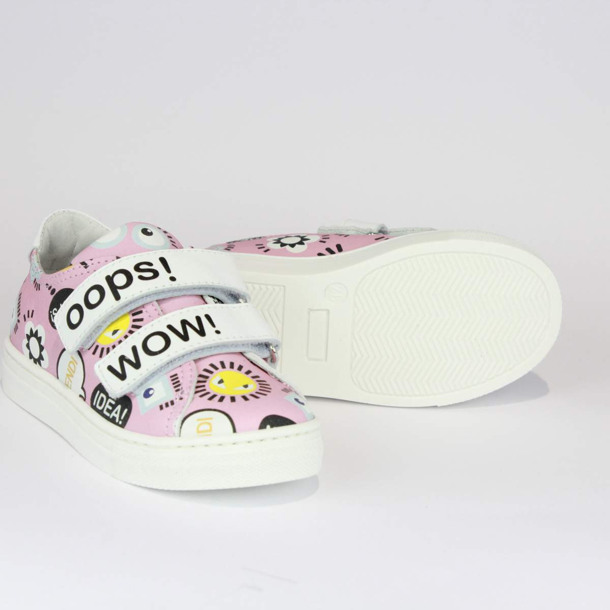 Fendi Pink velcro fastening sneakers for Girls