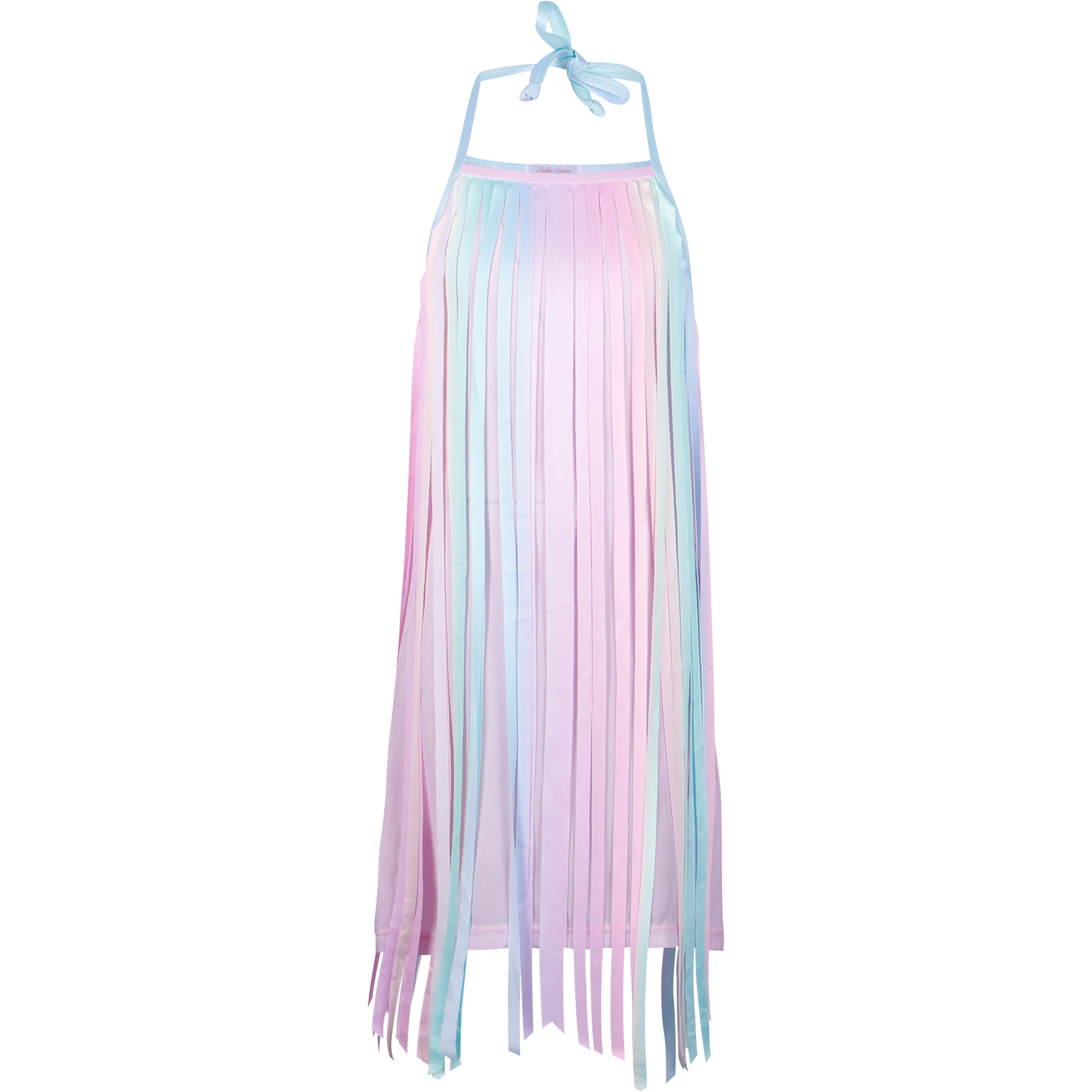 Stella Cove Rainbow Fringe Dress in Pink —