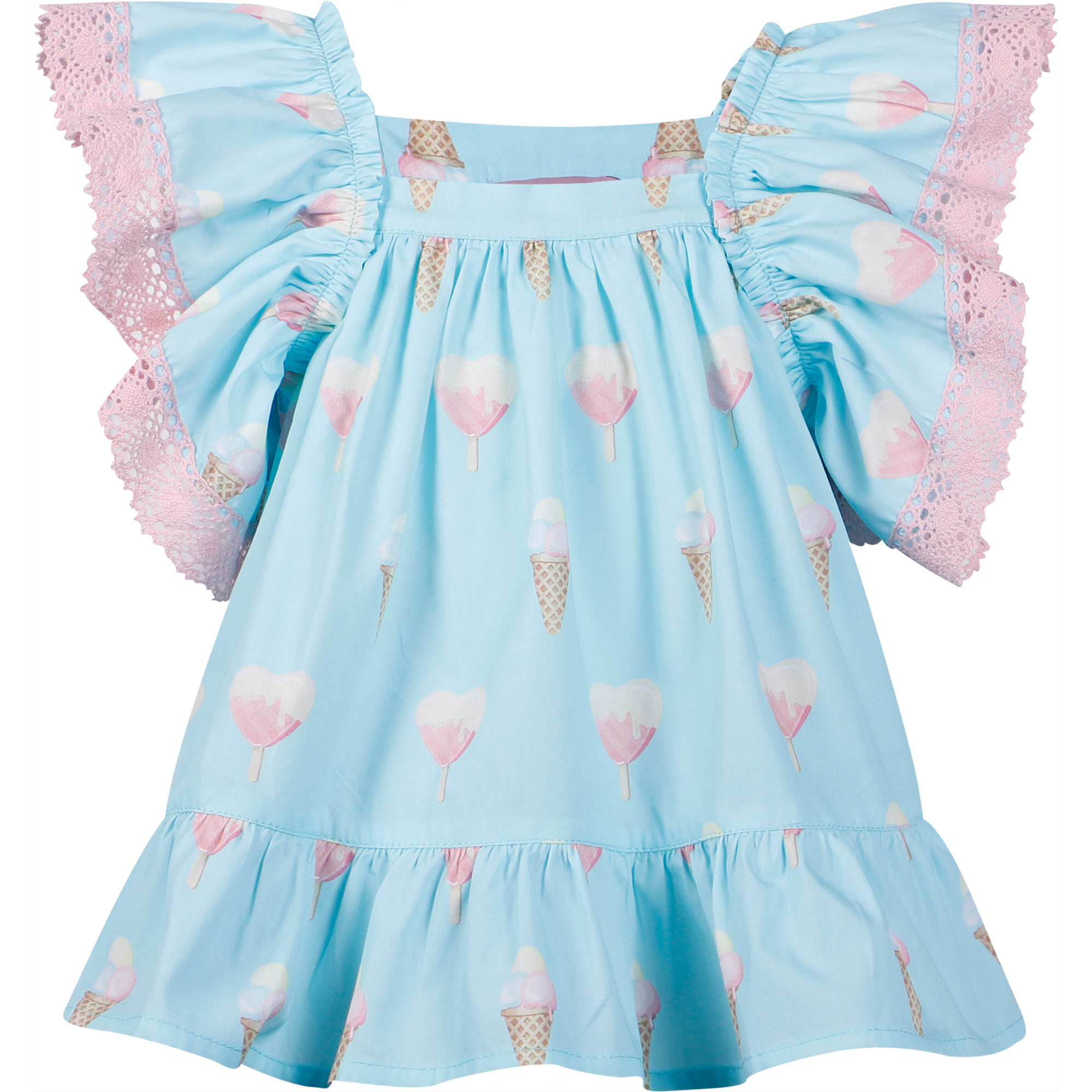 Phi Clothing IceCream Print Dress in Blue