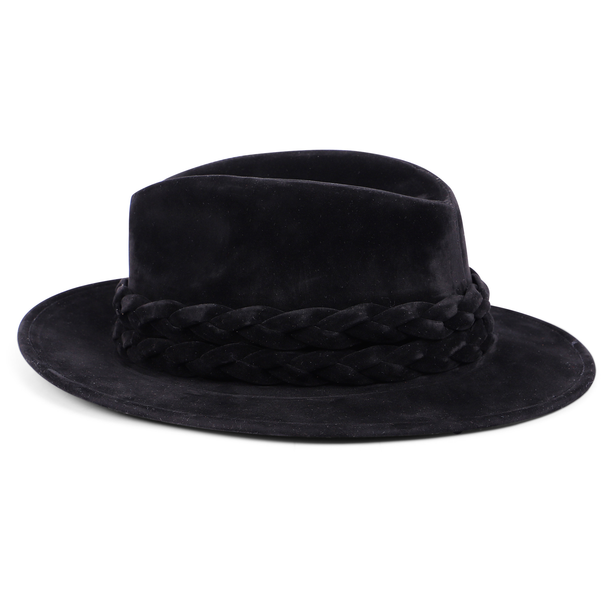 Black velvet fedora Clearance