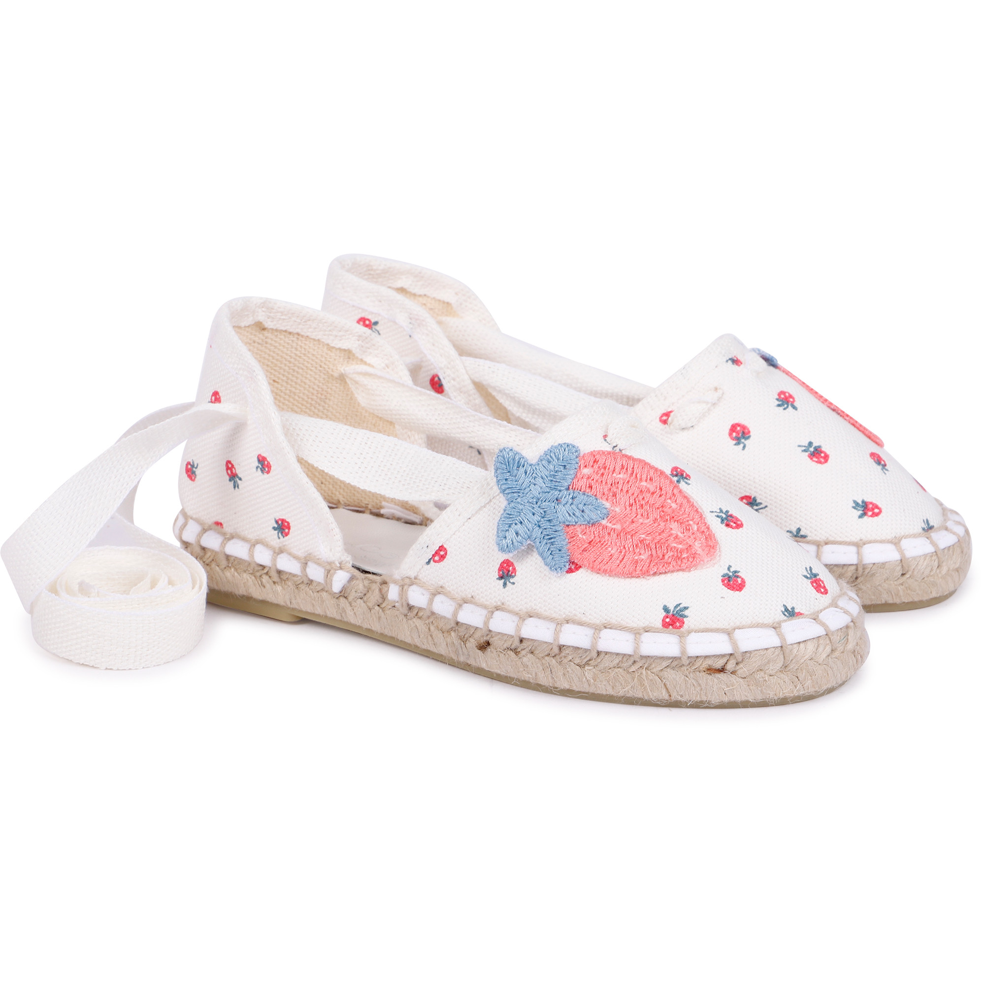 Tocoto Vintage TieUp Sandals in Ivory White —