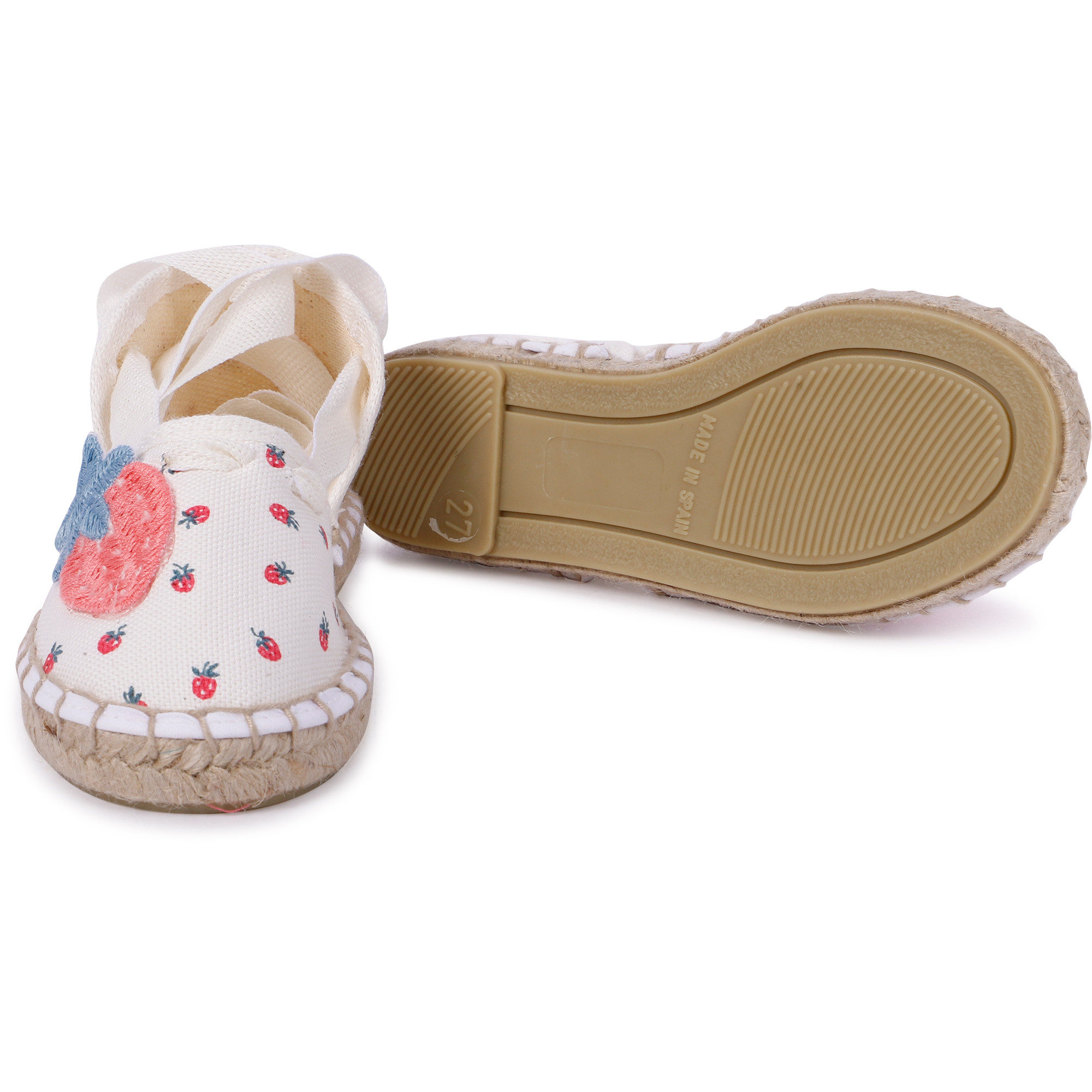 Tocoto Vintage TieUp Sandals in Ivory White —